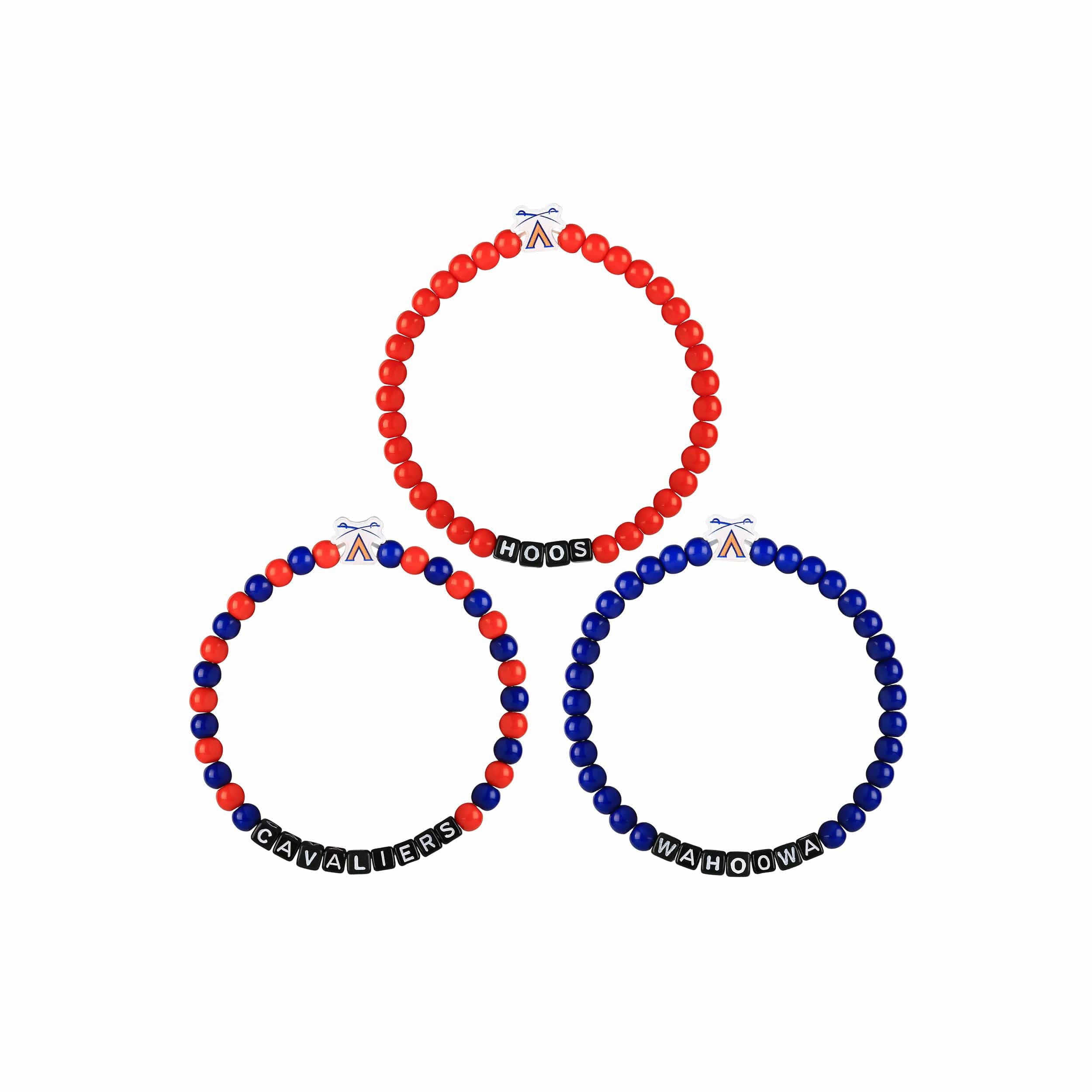 Virginia Cavaliers NCAA 3 Pack Beaded Friendship Bracelet - Image 3