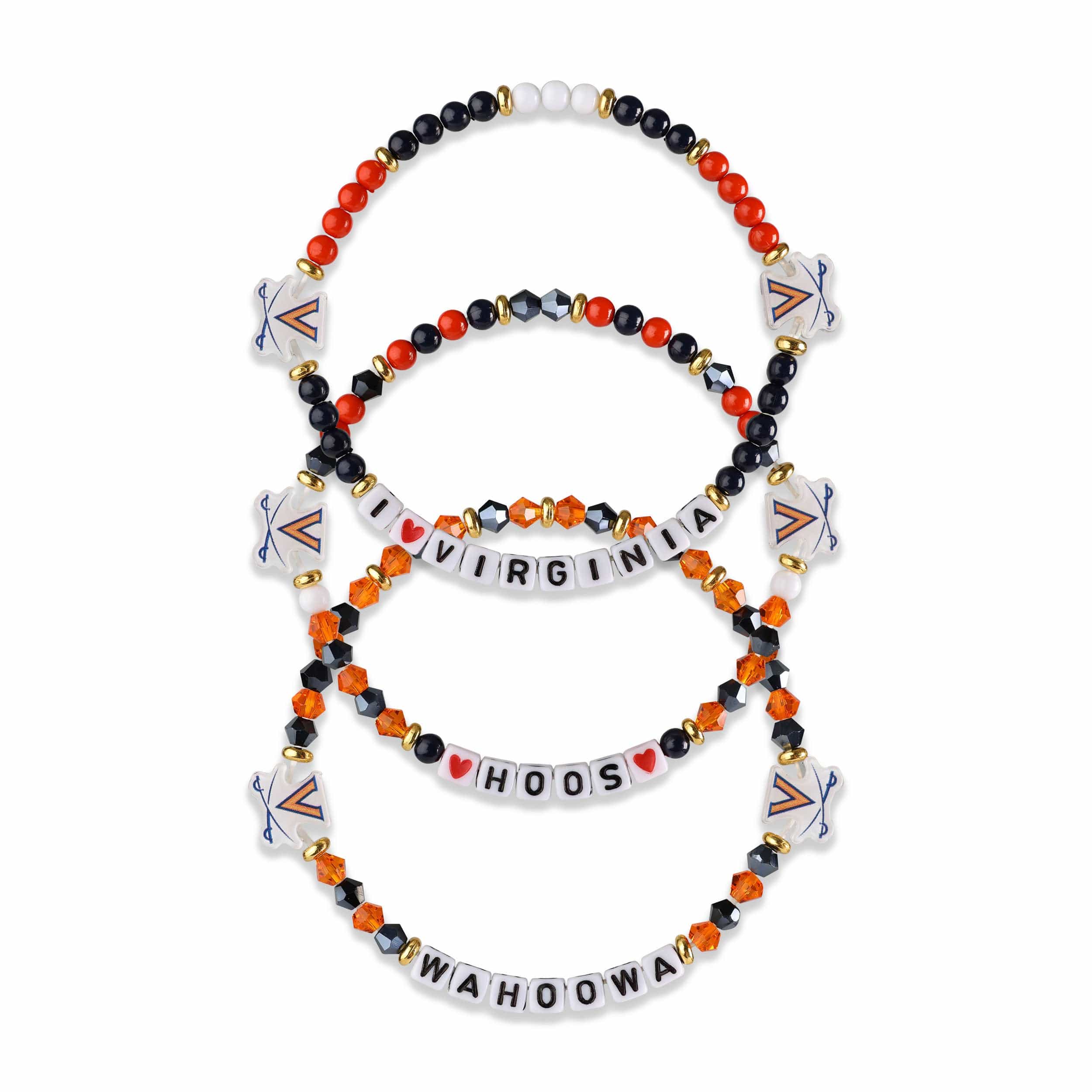 Virginia Cavaliers NCAA 3 Pack Friendship Bracelet