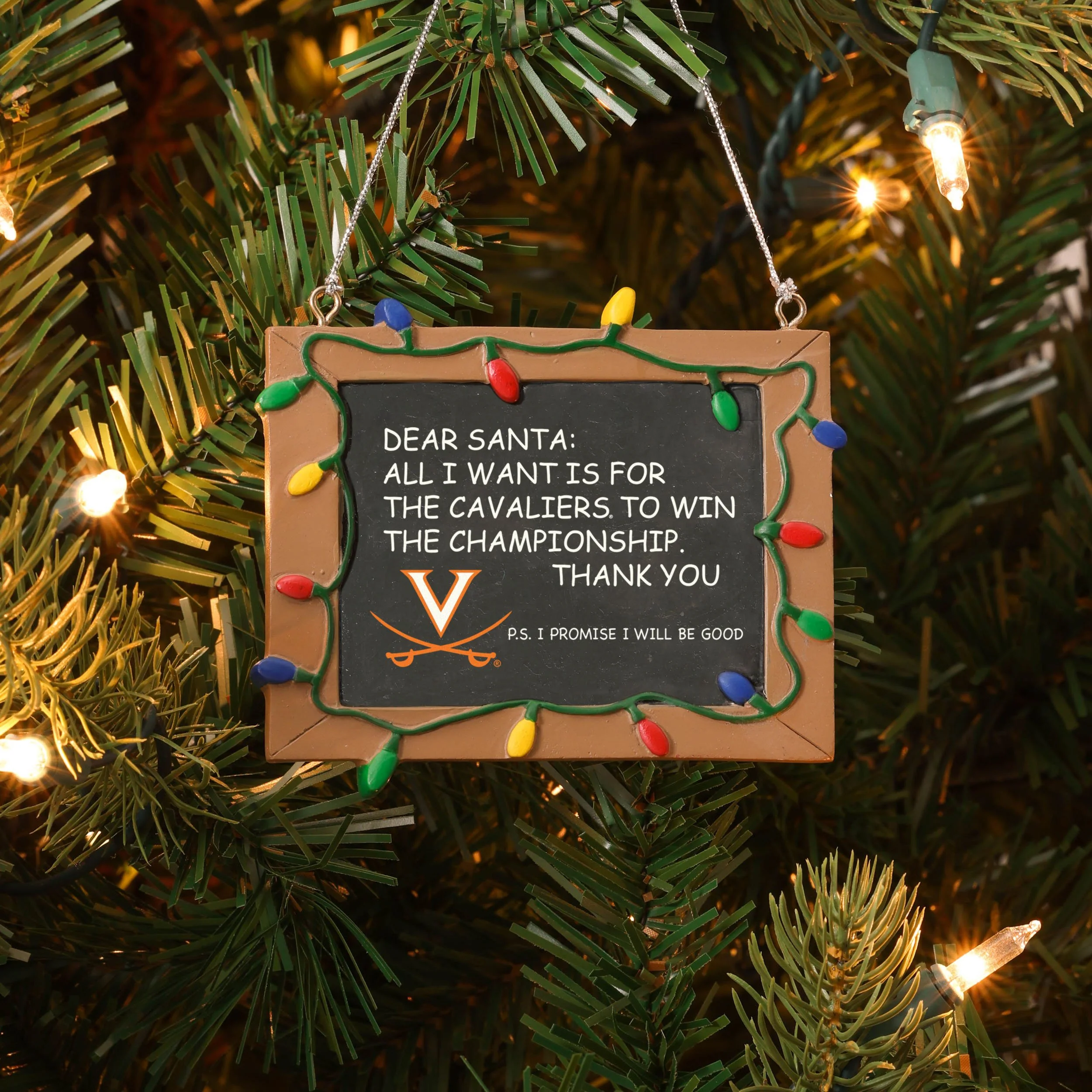 Virginia Cavaliers NCAA Chalkboard Sign Ornament - Image 2