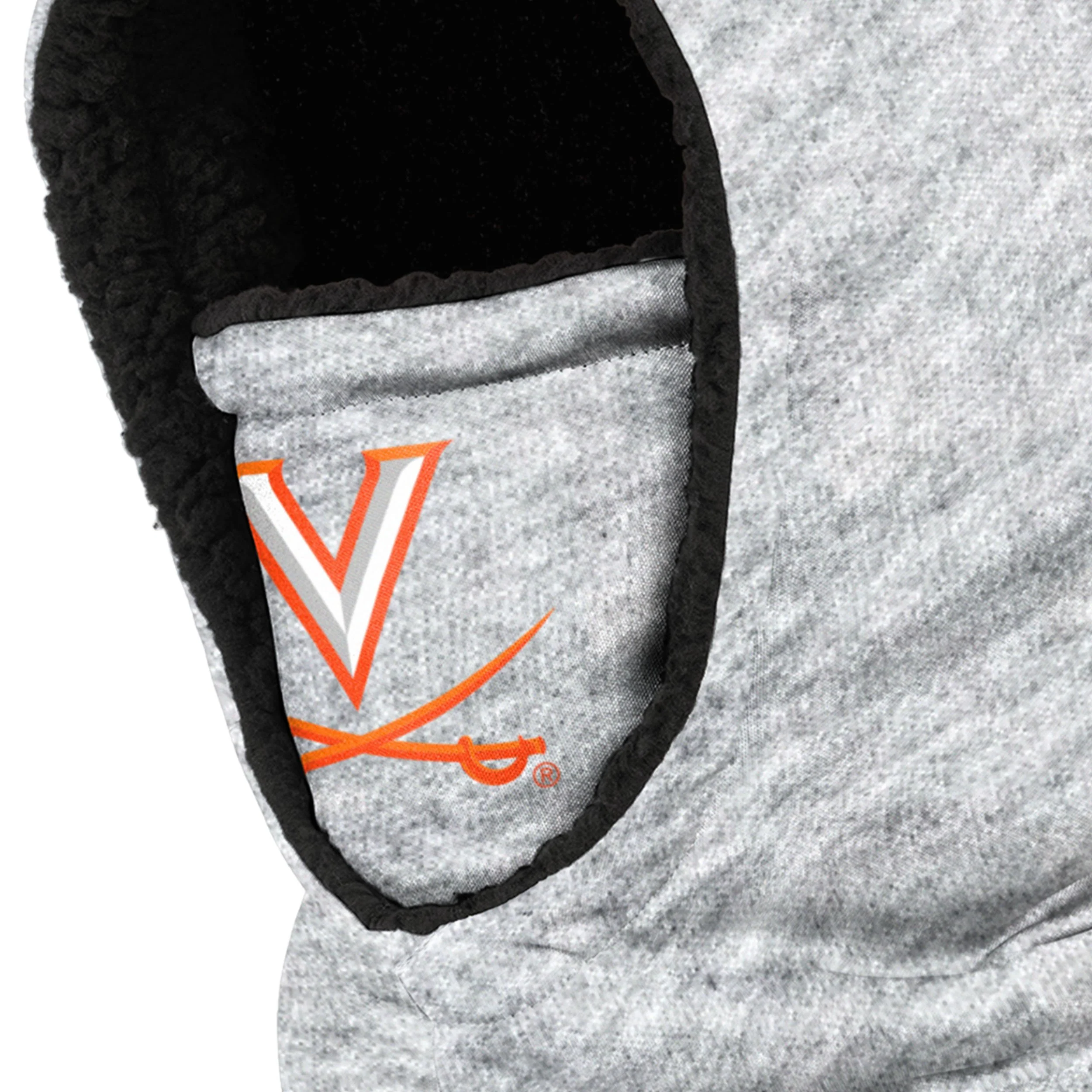 Virginia Cavaliers NCAA Heather Grey Big Logo Hooded Gaiter - Image 3