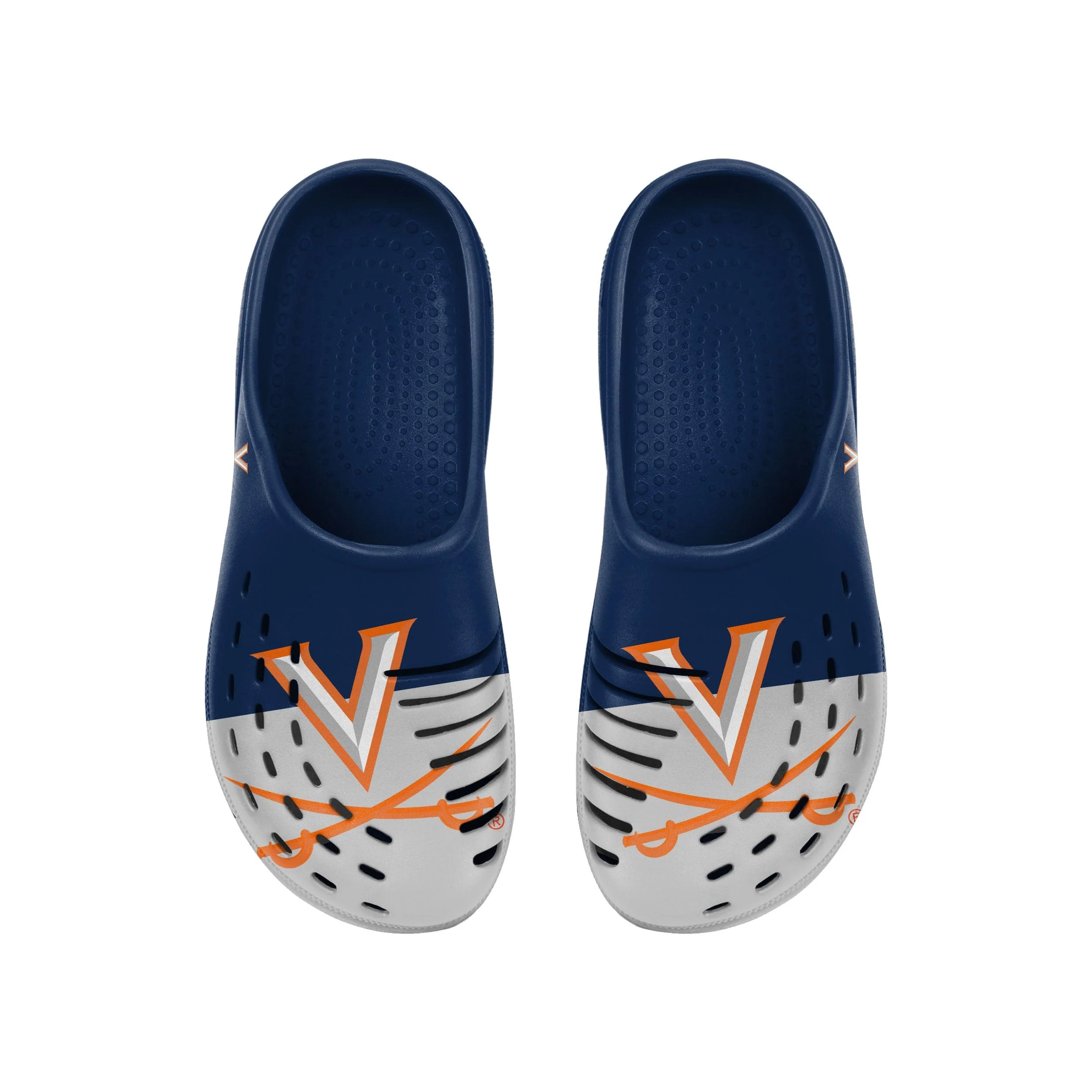 Virginia Cavaliers NCAA Mens Colorblock Big Logo Clog - Image 4
