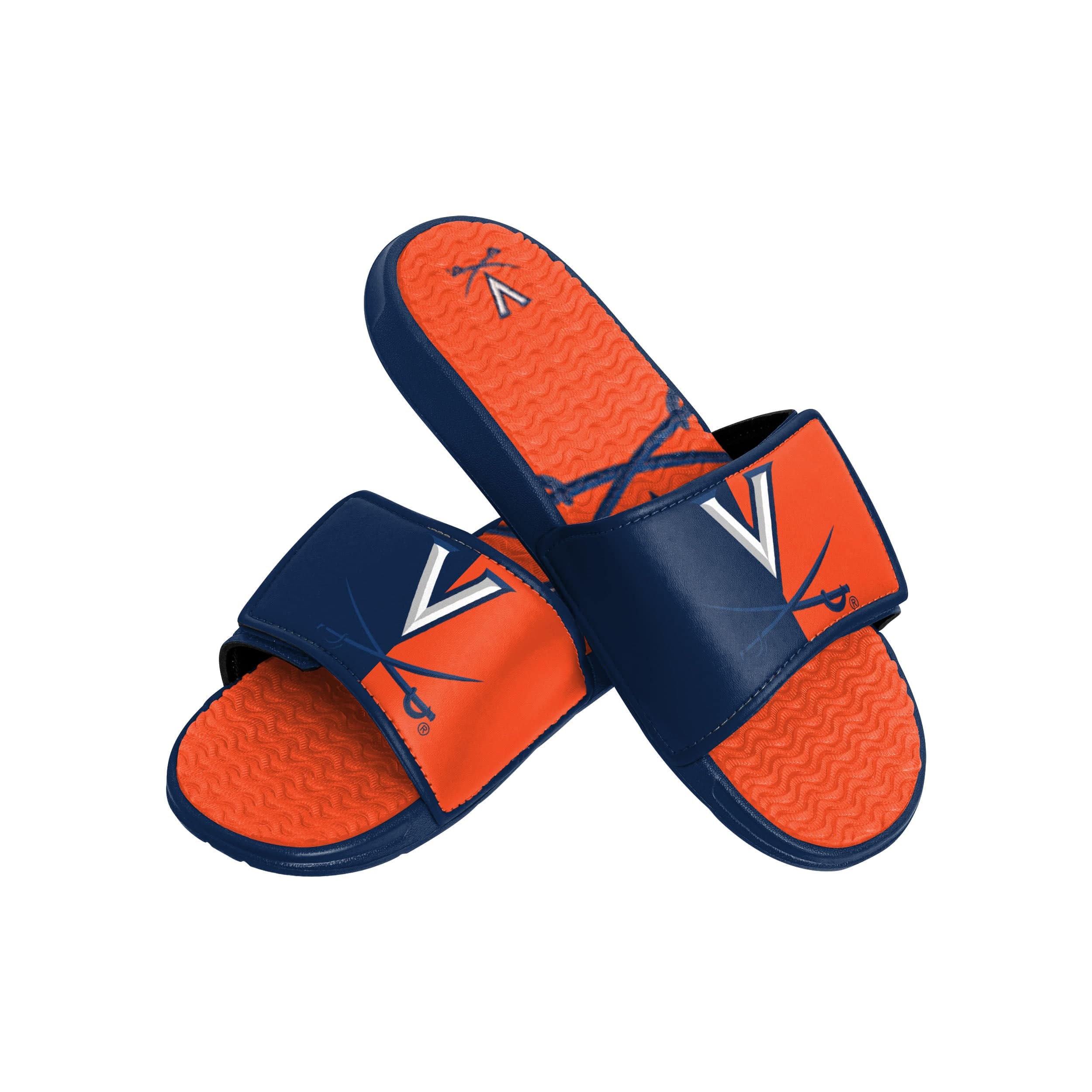 Virginia Cavaliers NCAA Mens Colorblock Big Logo Gel Slides