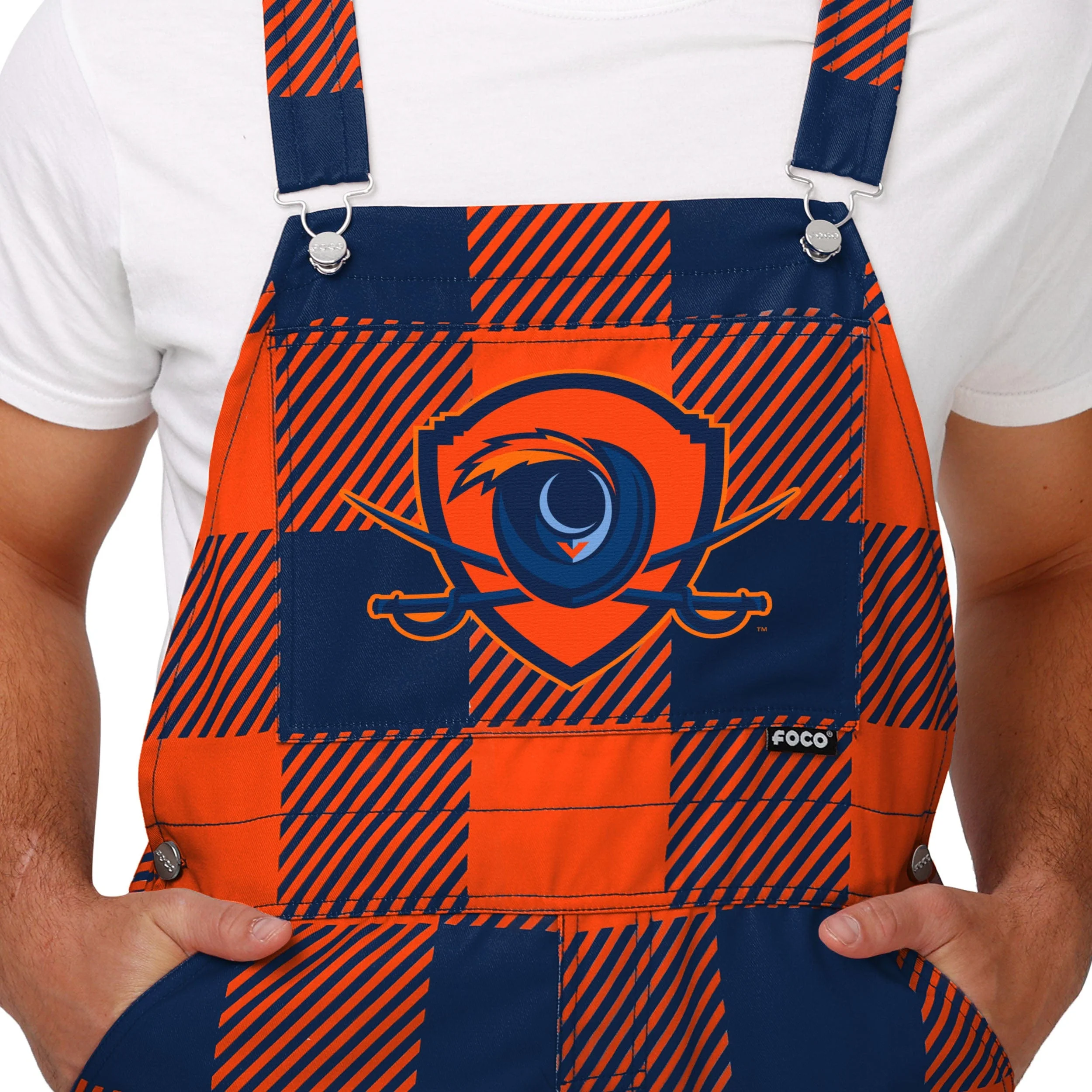 Virginia Cavaliers NCAA Mens Plaid Bib Overalls - Image 4