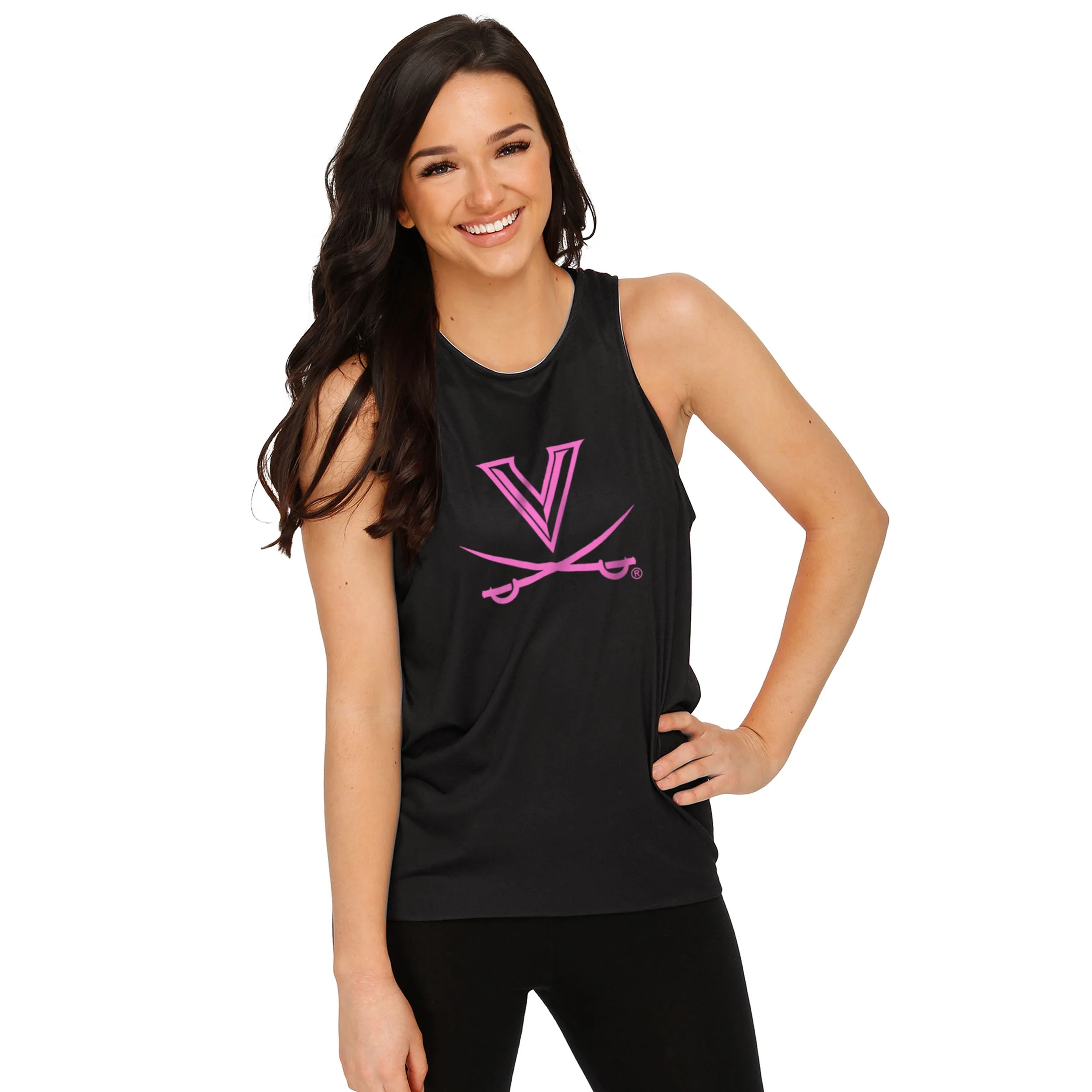 Virginia Cavaliers NCAA Womens Highlights Tie-Breaker Sleeveless Top - Image 2