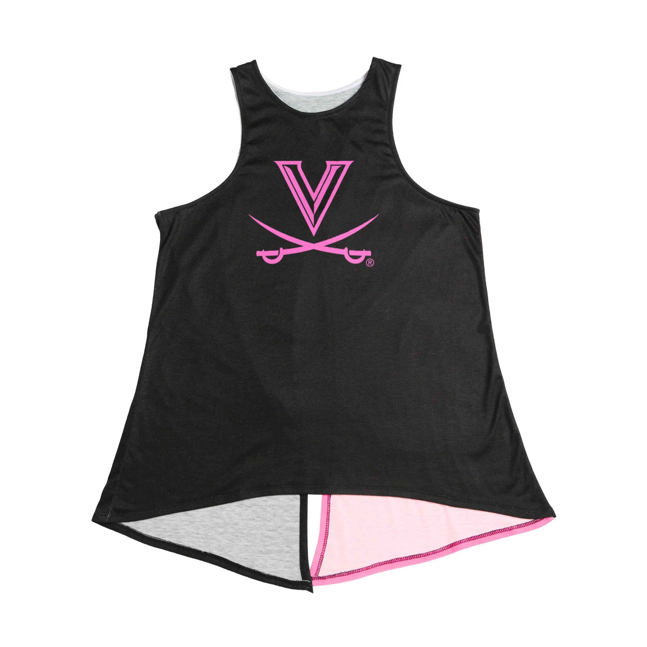 Virginia Cavaliers NCAA Womens Highlights Tie-Breaker Sleeveless Top - Image 4
