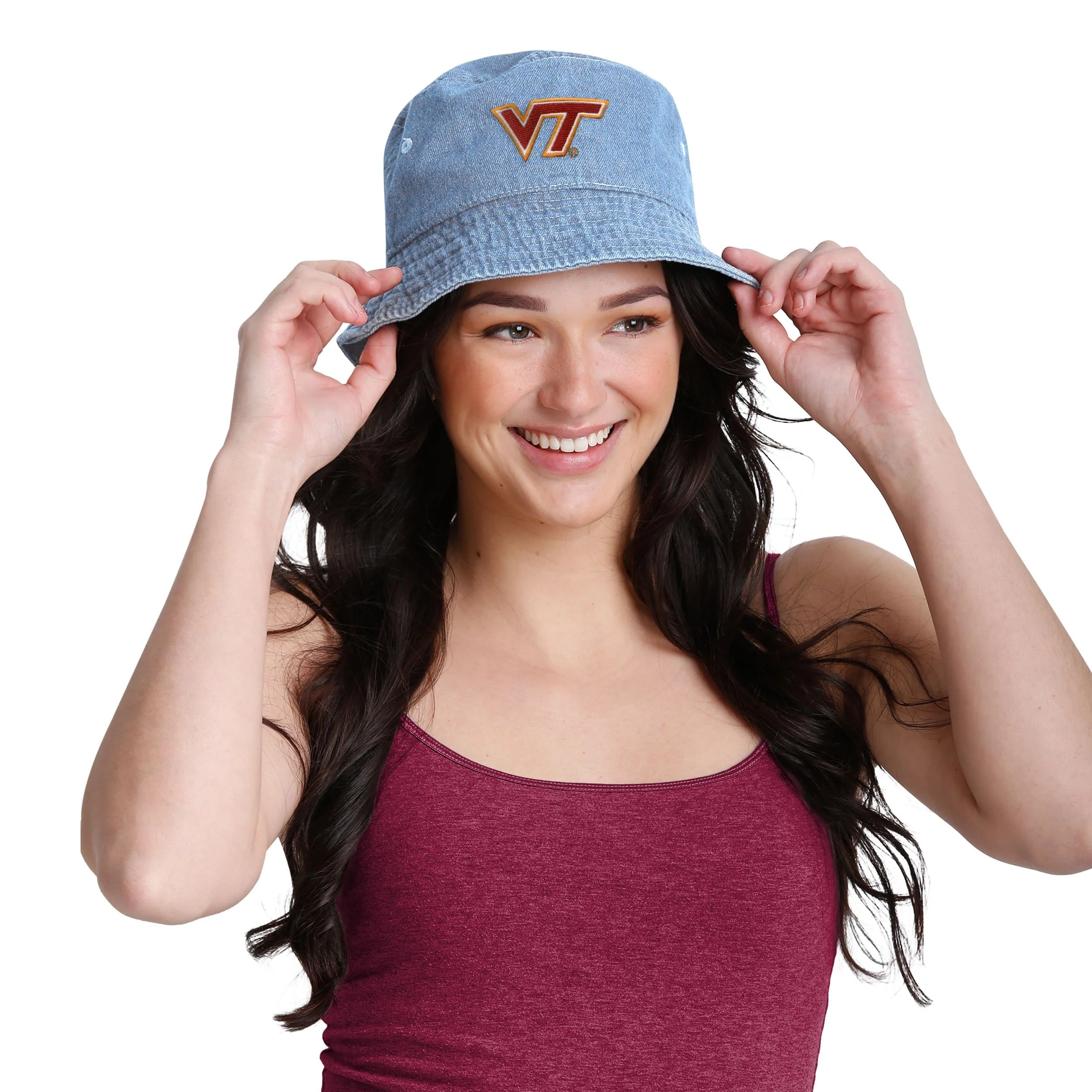 Virginia Tech Hokies NCAA Denim Bucket Hat - Image 2