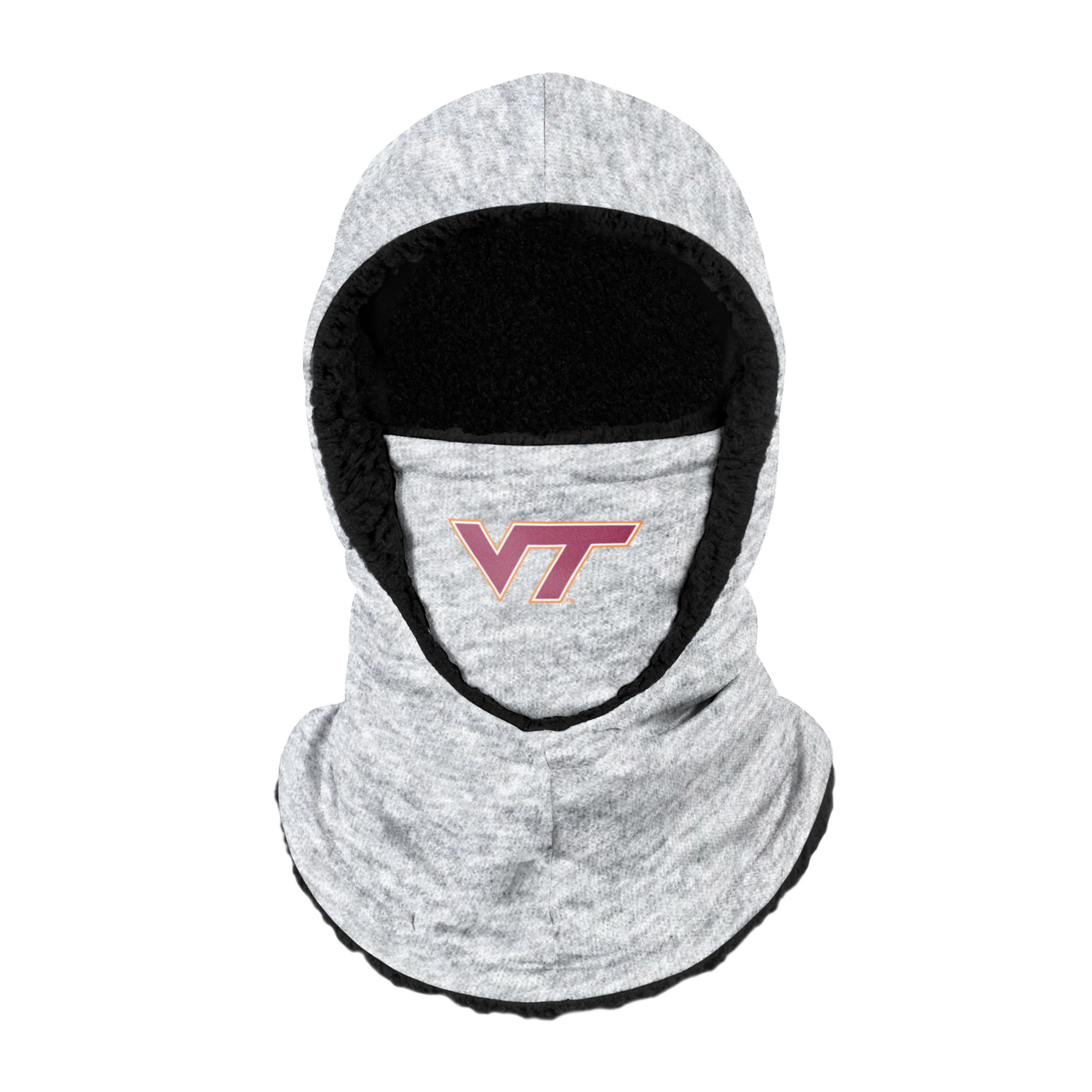 Virginia Tech Hokies NCAA Heather Grey Big Logo Hooded Gaiter