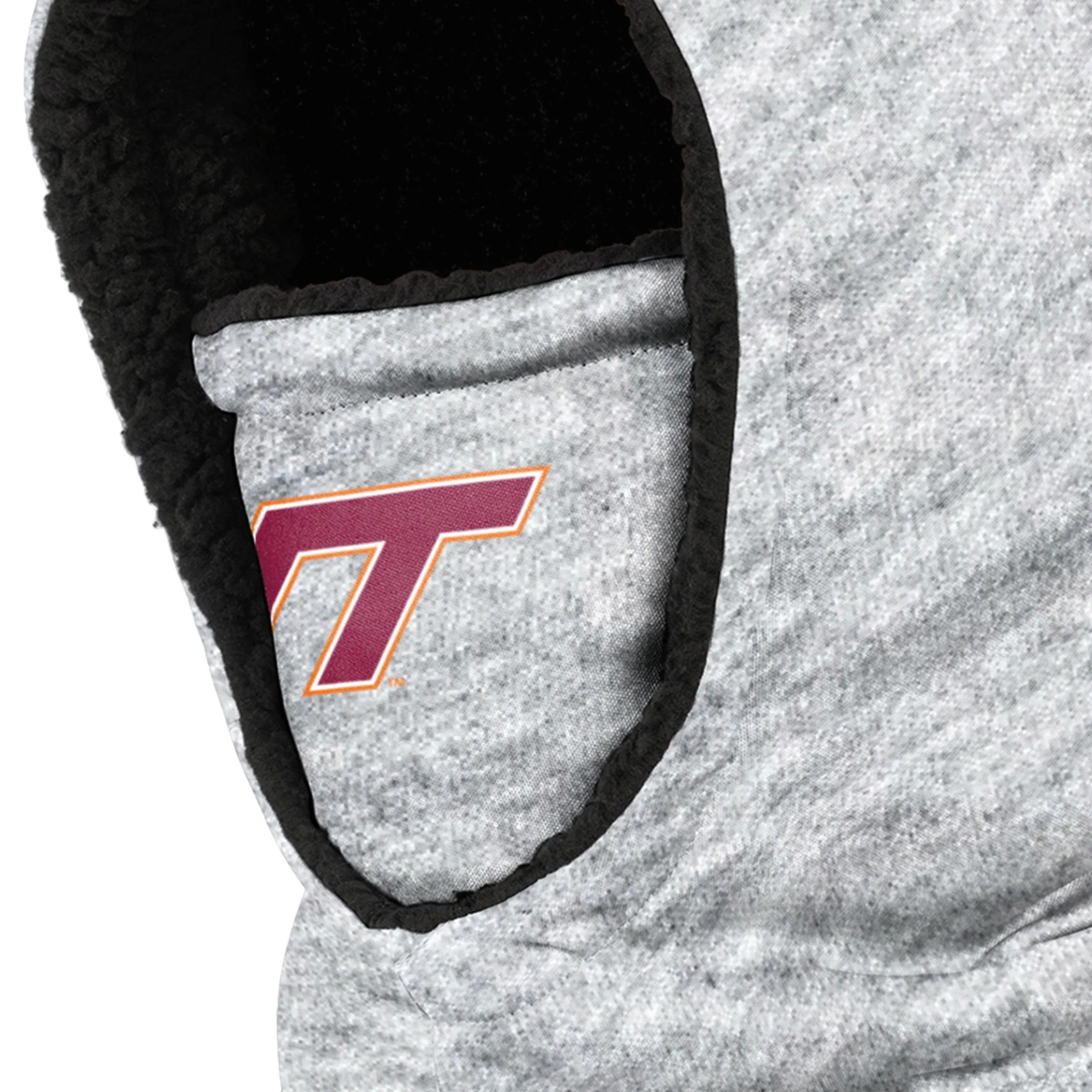 Virginia Tech Hokies NCAA Heather Grey Big Logo Hooded Gaiter - Image 3