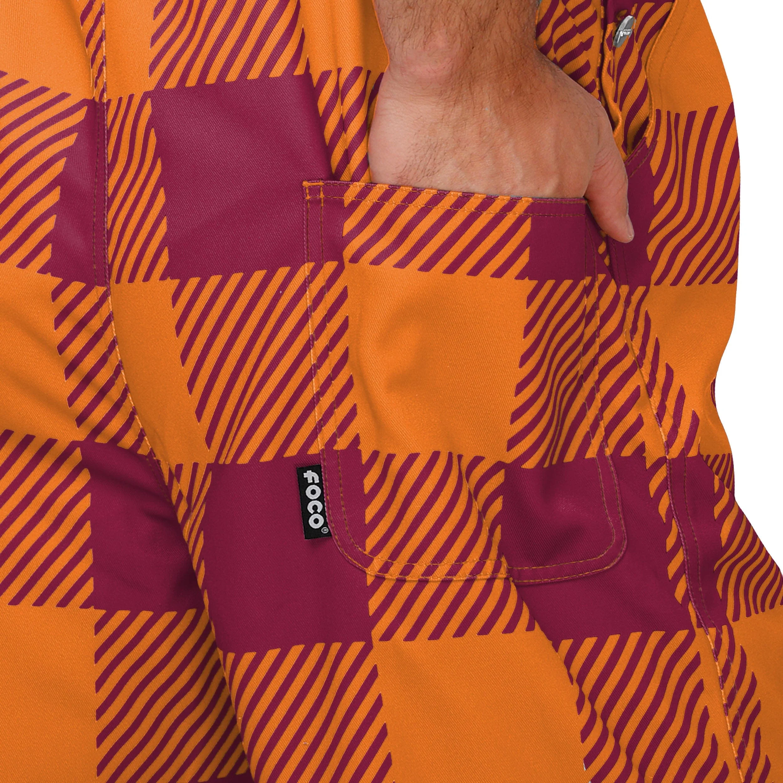 Virginia Tech Hokies NCAA Mens Plaid Bib Overalls - Image 6
