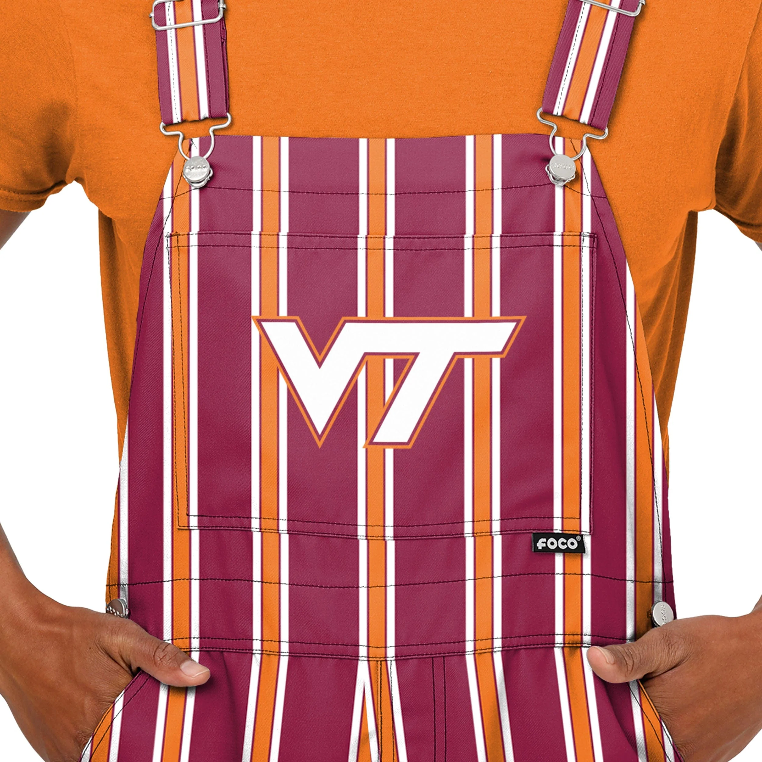Virginia Tech Hokies NCAA Mens Sideline Spirit Bib Overalls - Image 4