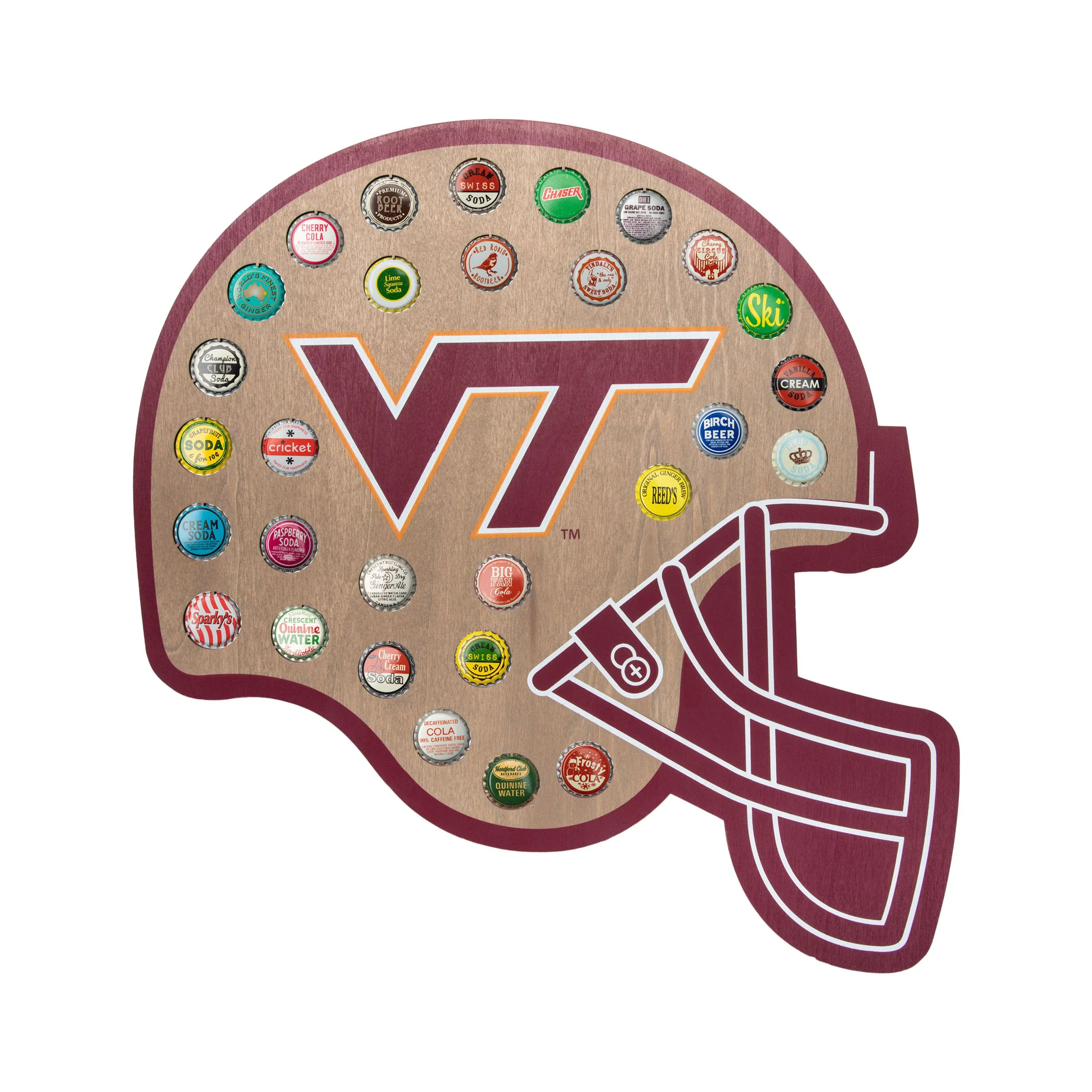 Virginia Tech Hokies NCAA Push Bottle Cap Wall Sign