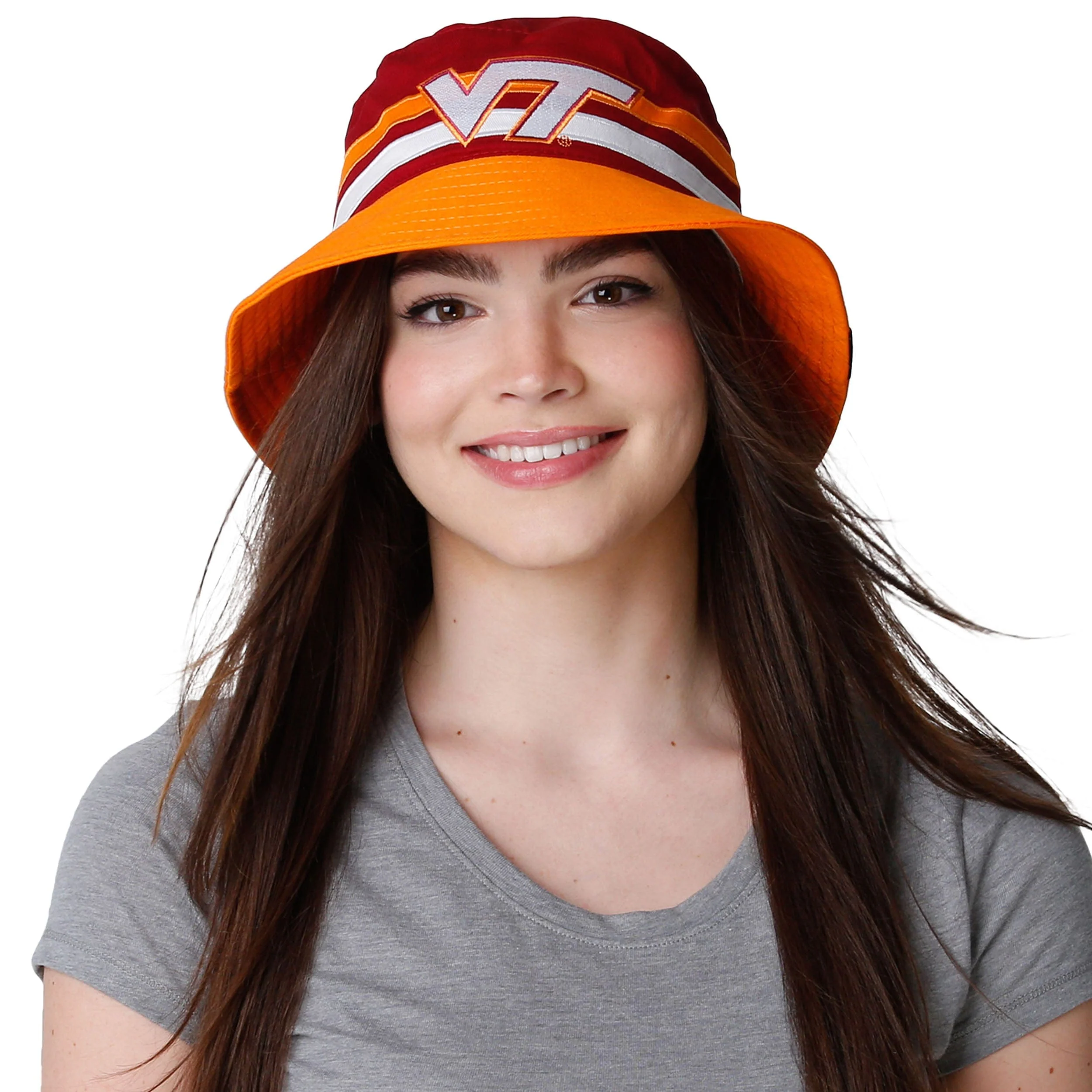 Virginia Tech Hokies NCAA Team Stripe Bucket Hat - Image 2