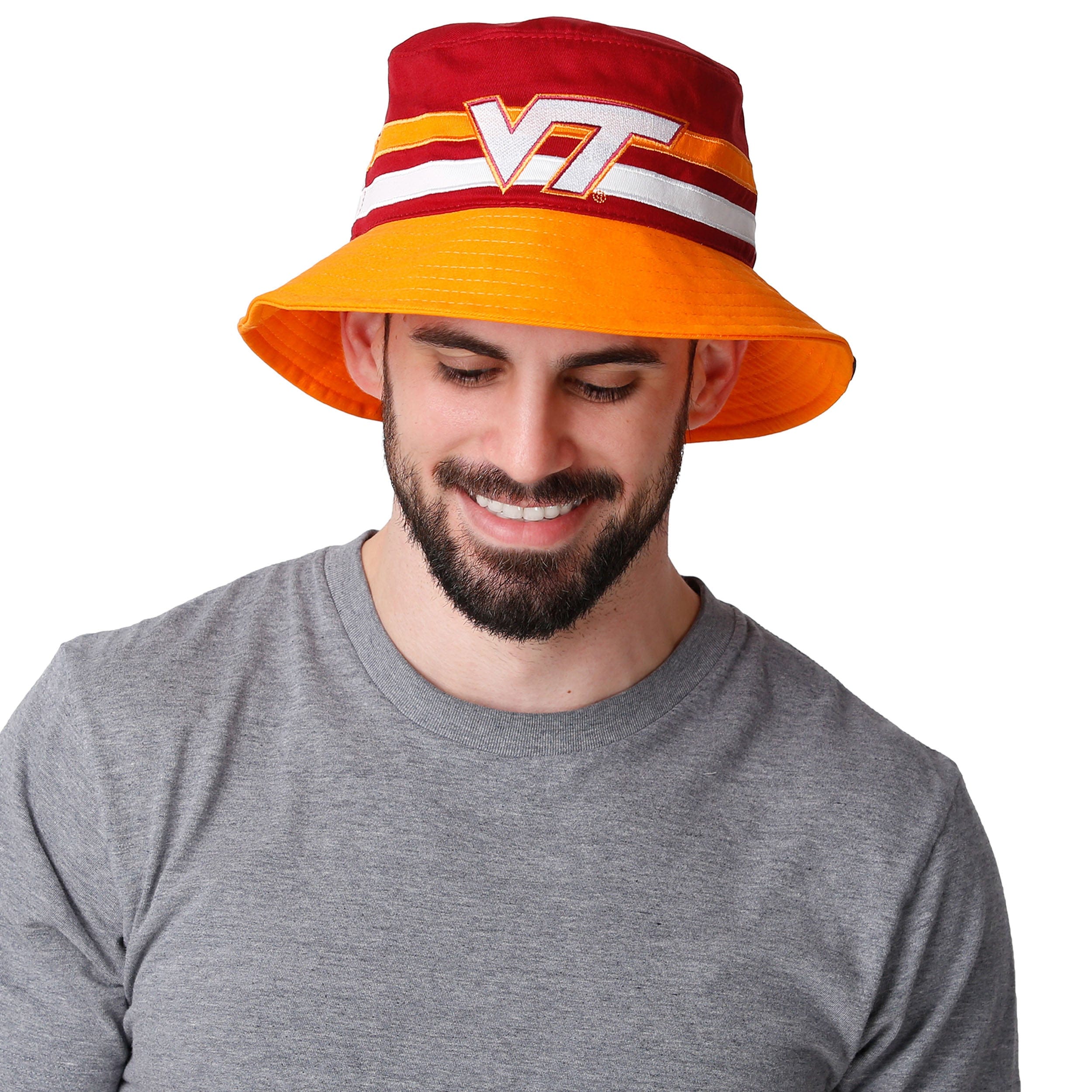 Virginia Tech Hokies NCAA Team Stripe Bucket Hat - Image 5