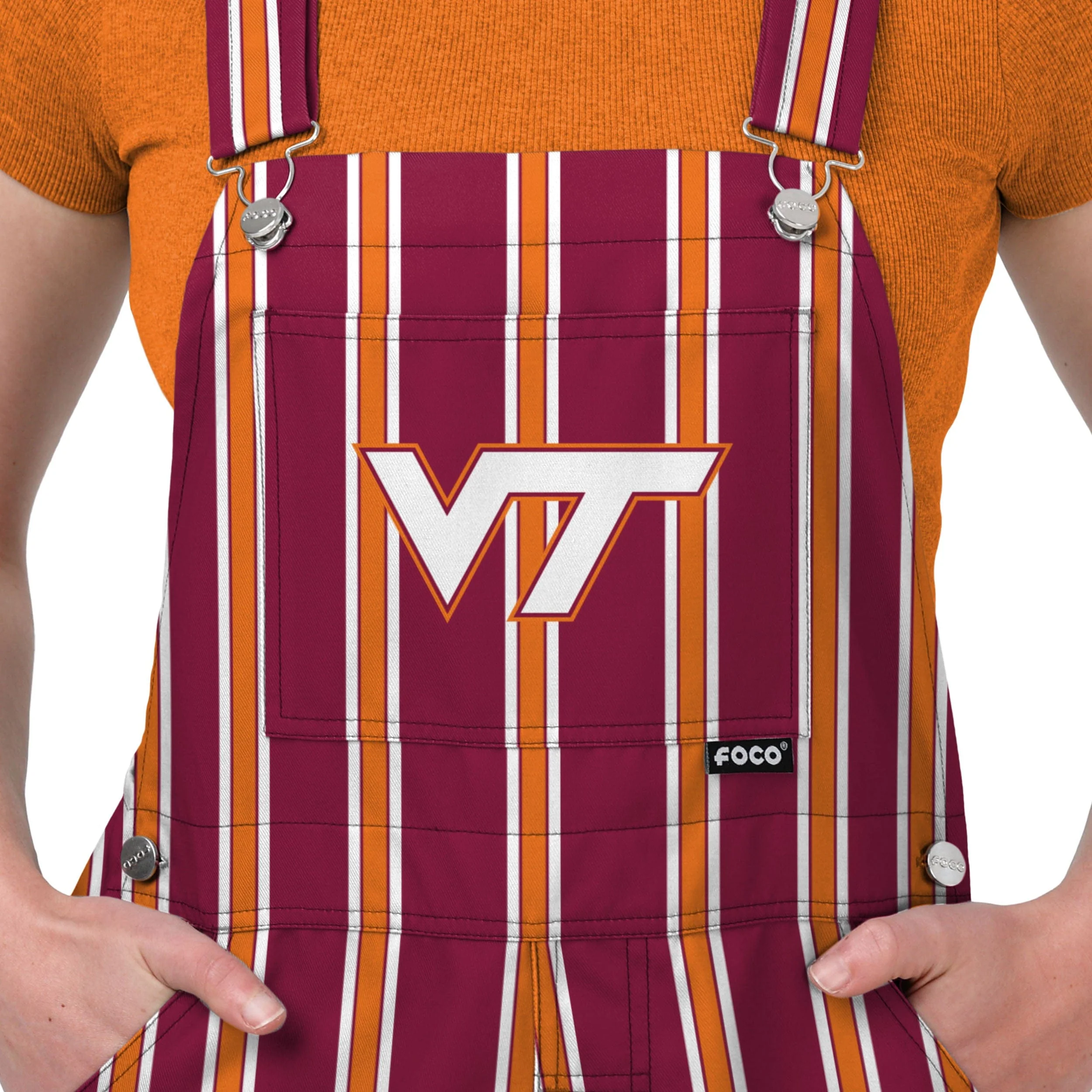 Virginia Tech Hokies NCAA Womens Sideline Spirit Bib Overalls - Image 4