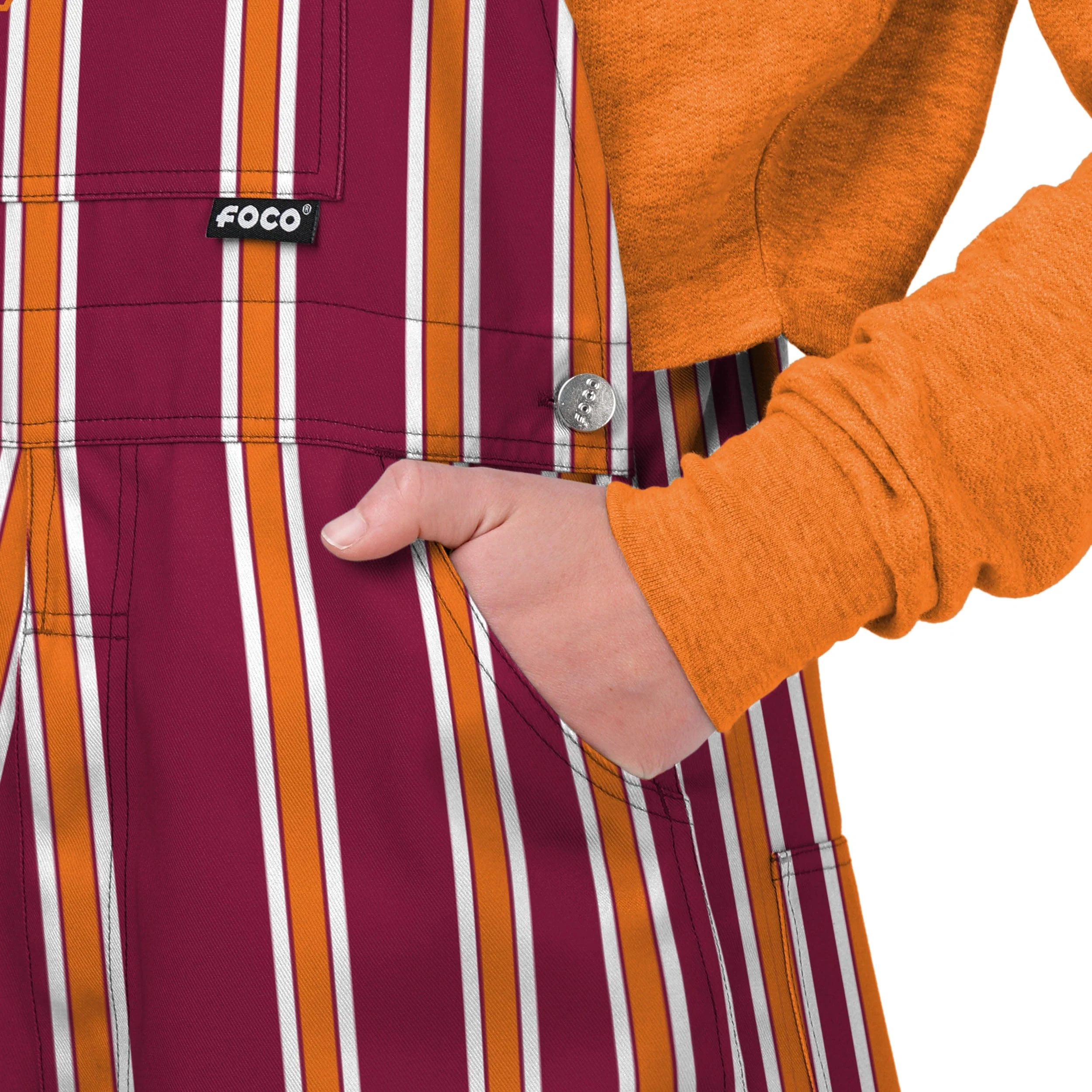 Virginia Tech Hokies NCAA Womens Sideline Spirit Bib Overalls - Image 5