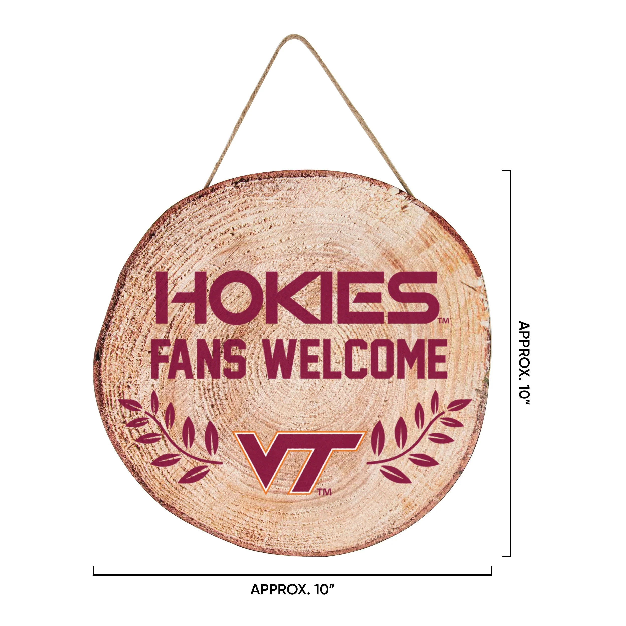 Virginia Tech Hokies NCAA Wood Stump Sign - Image 3