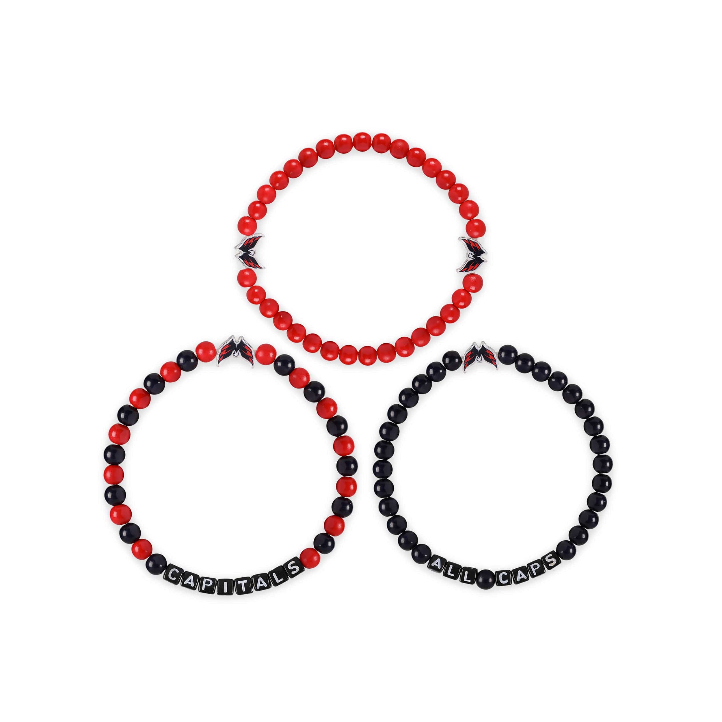 Washington Capitals NHL 3 Pack Beaded Friendship Bracelet - Image 3