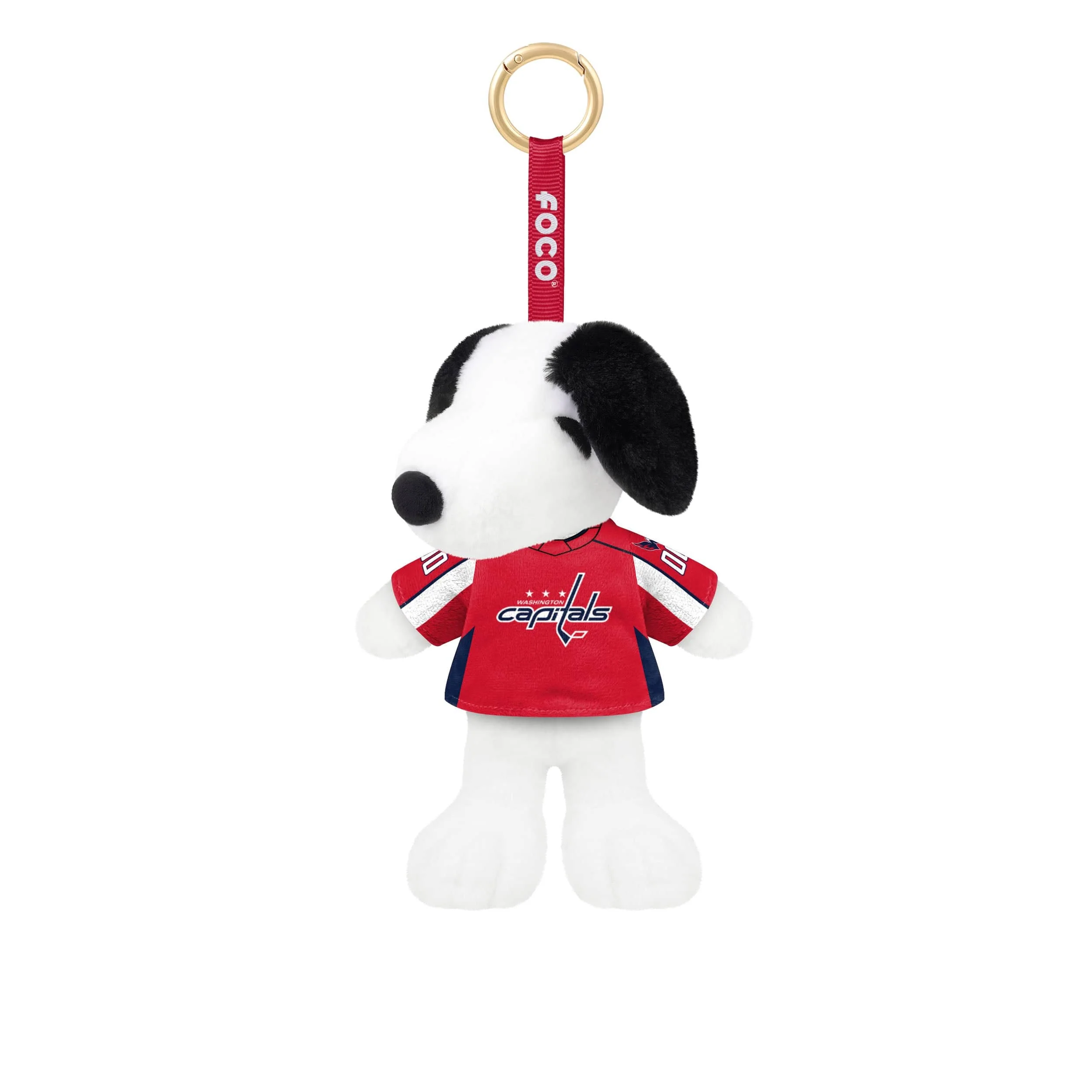 Washington Capitals NHL Plush Snoopy Peanuts Bag Charm Keychain