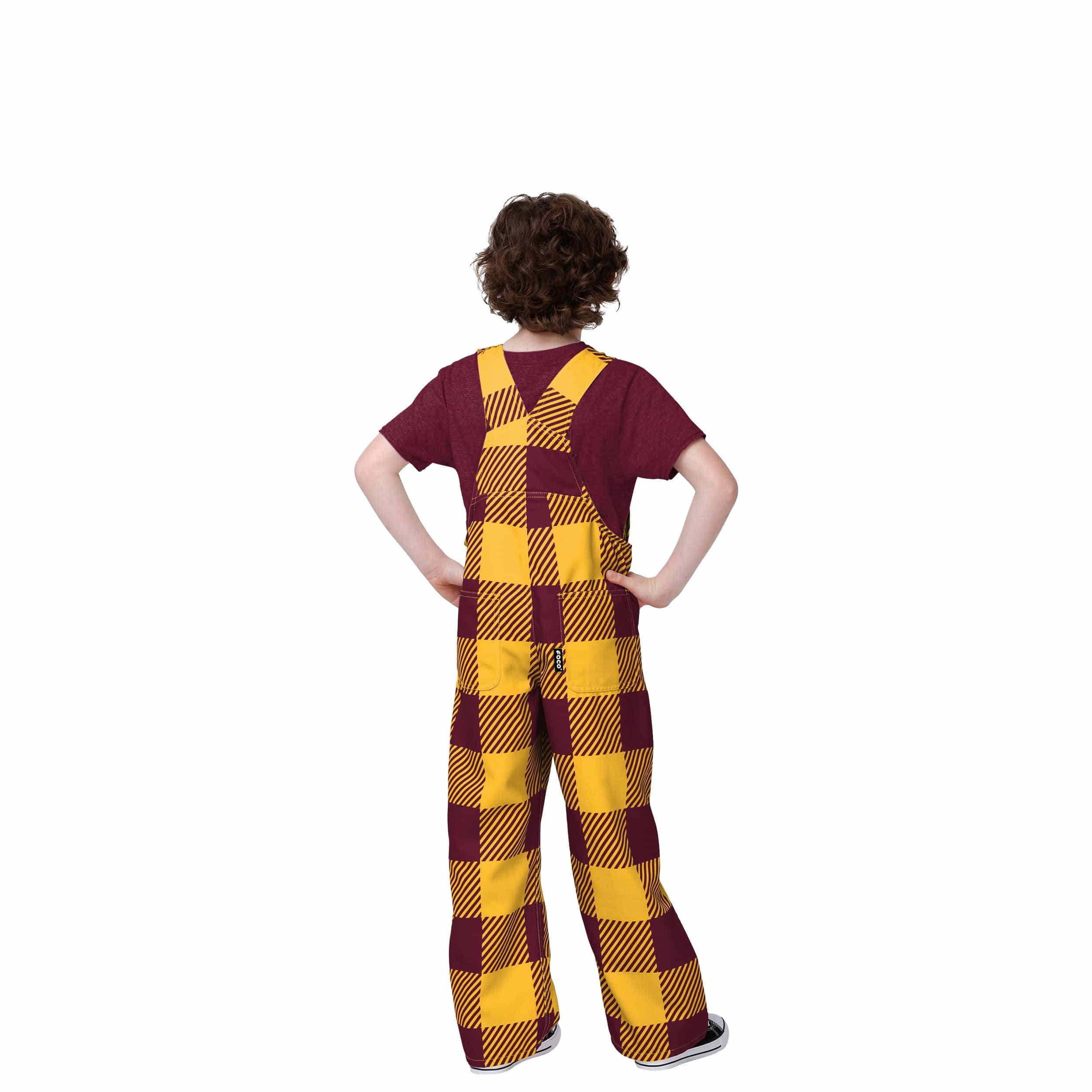 Washington Commanders NFL Youth Plaid Bib Overalls - Image 2