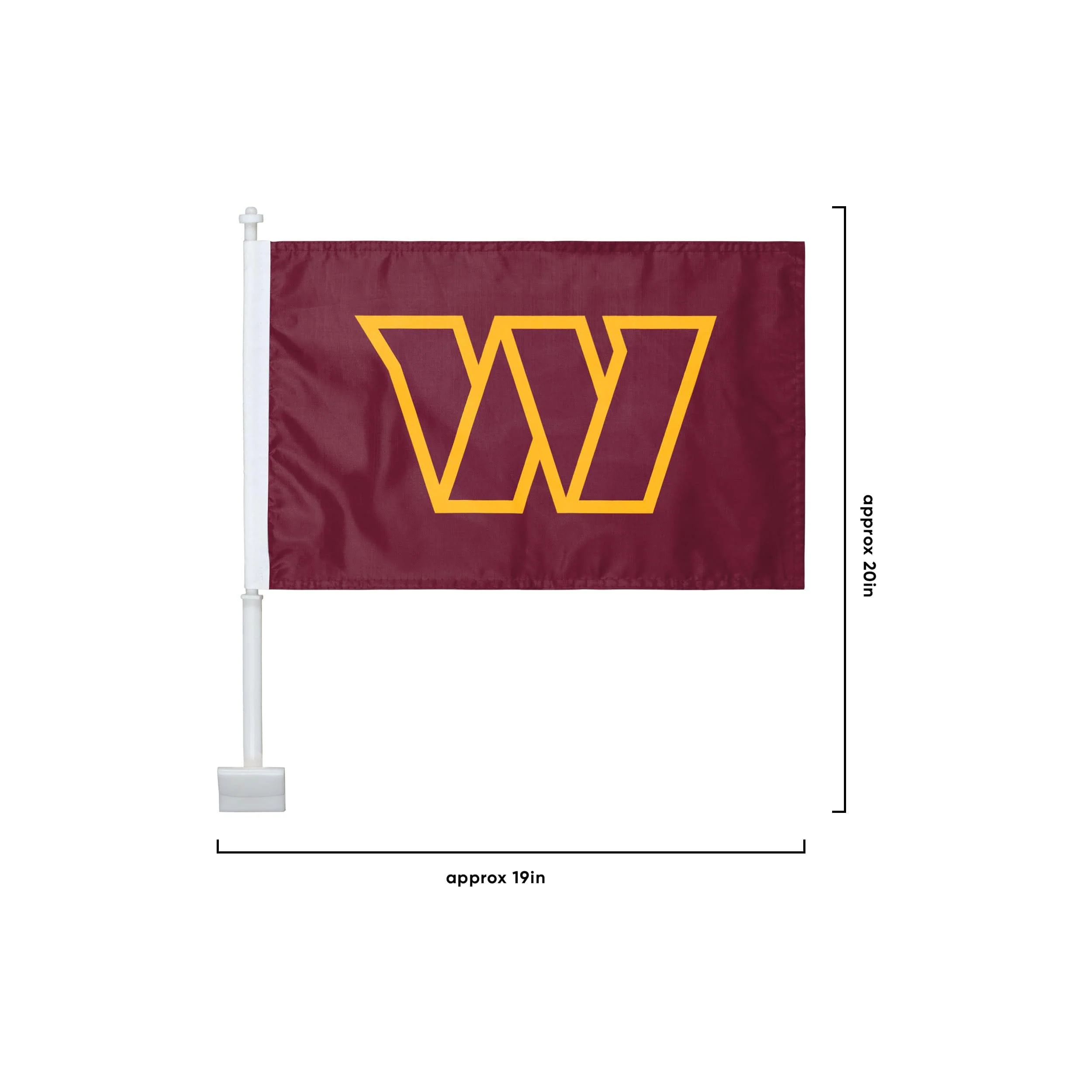 Washington Commanders NFL 2 Pack Solid Car Flag - Image 3