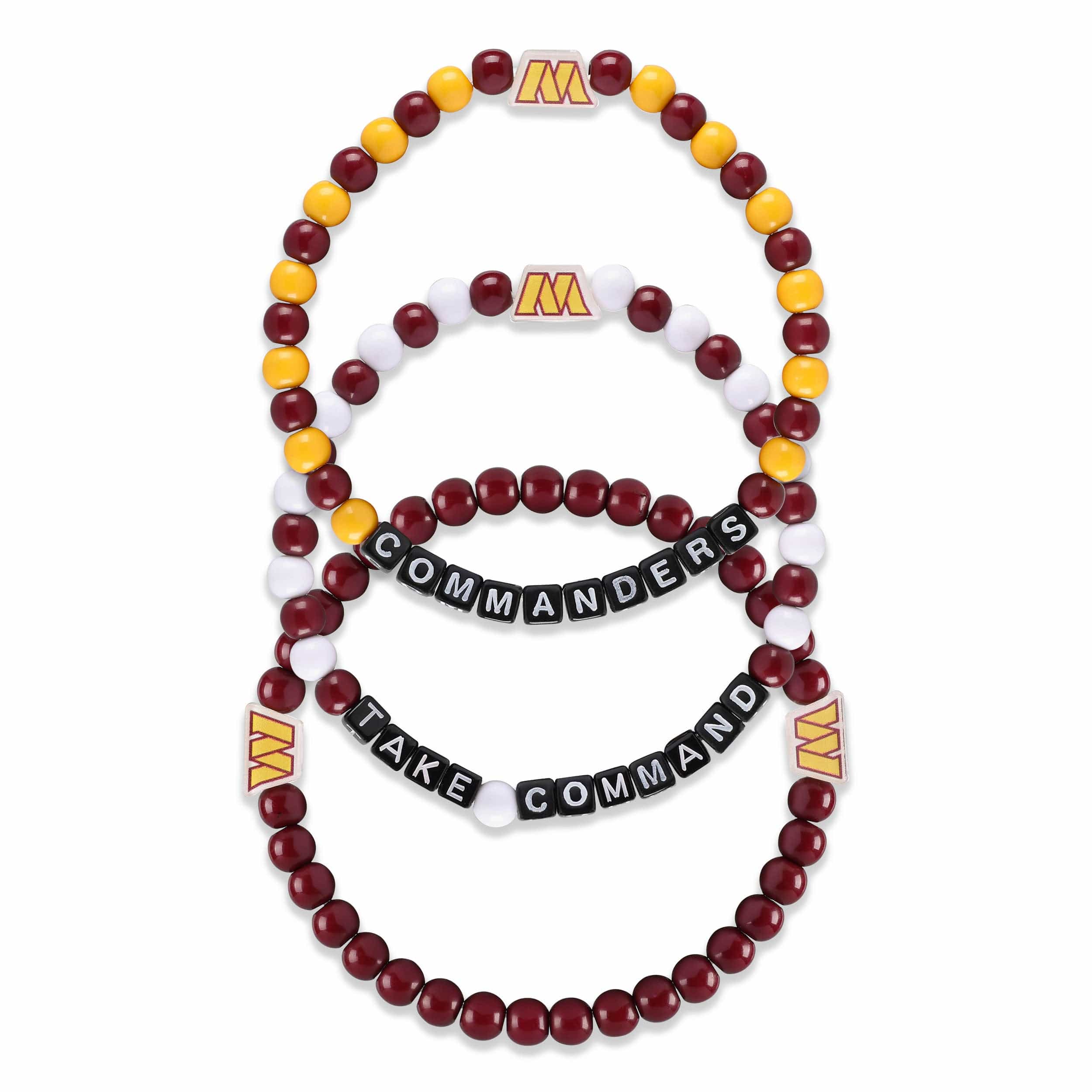 Washington Commanders NFL 3 Pack Beaded Friendship Bracelet
