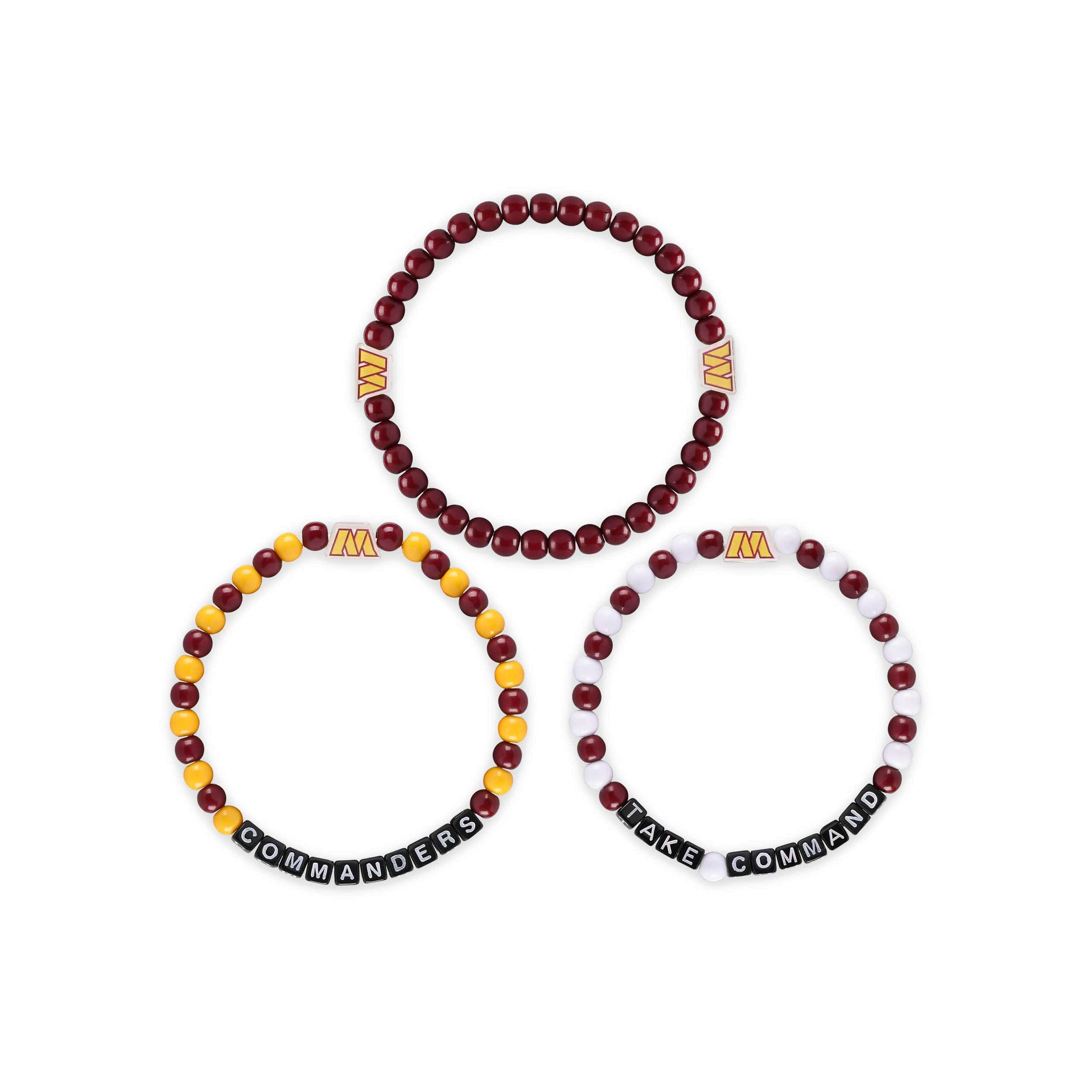 Washington Commanders NFL 3 Pack Beaded Friendship Bracelet - Image 3