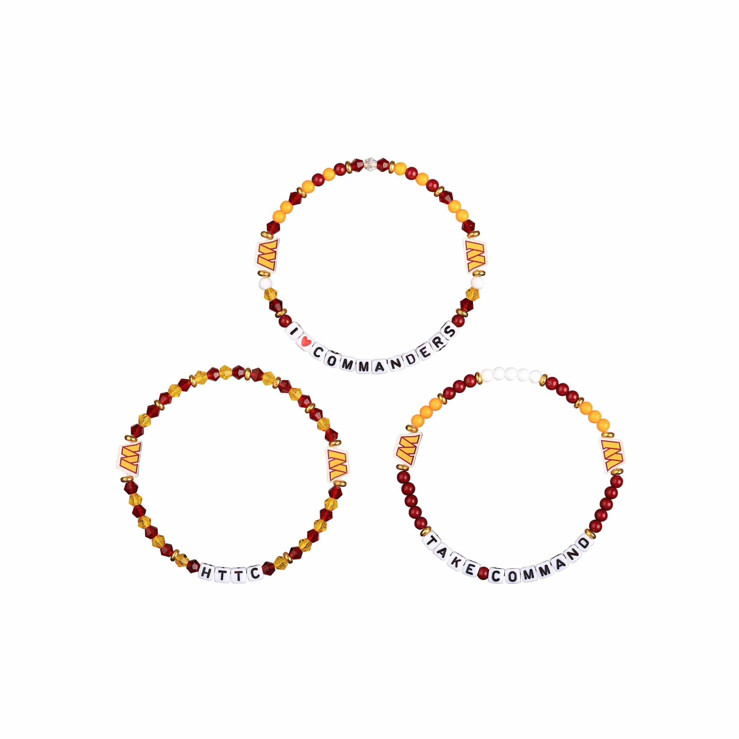 Washington Commanders NFL 3 Pack Friendship Bracelet - Image 3