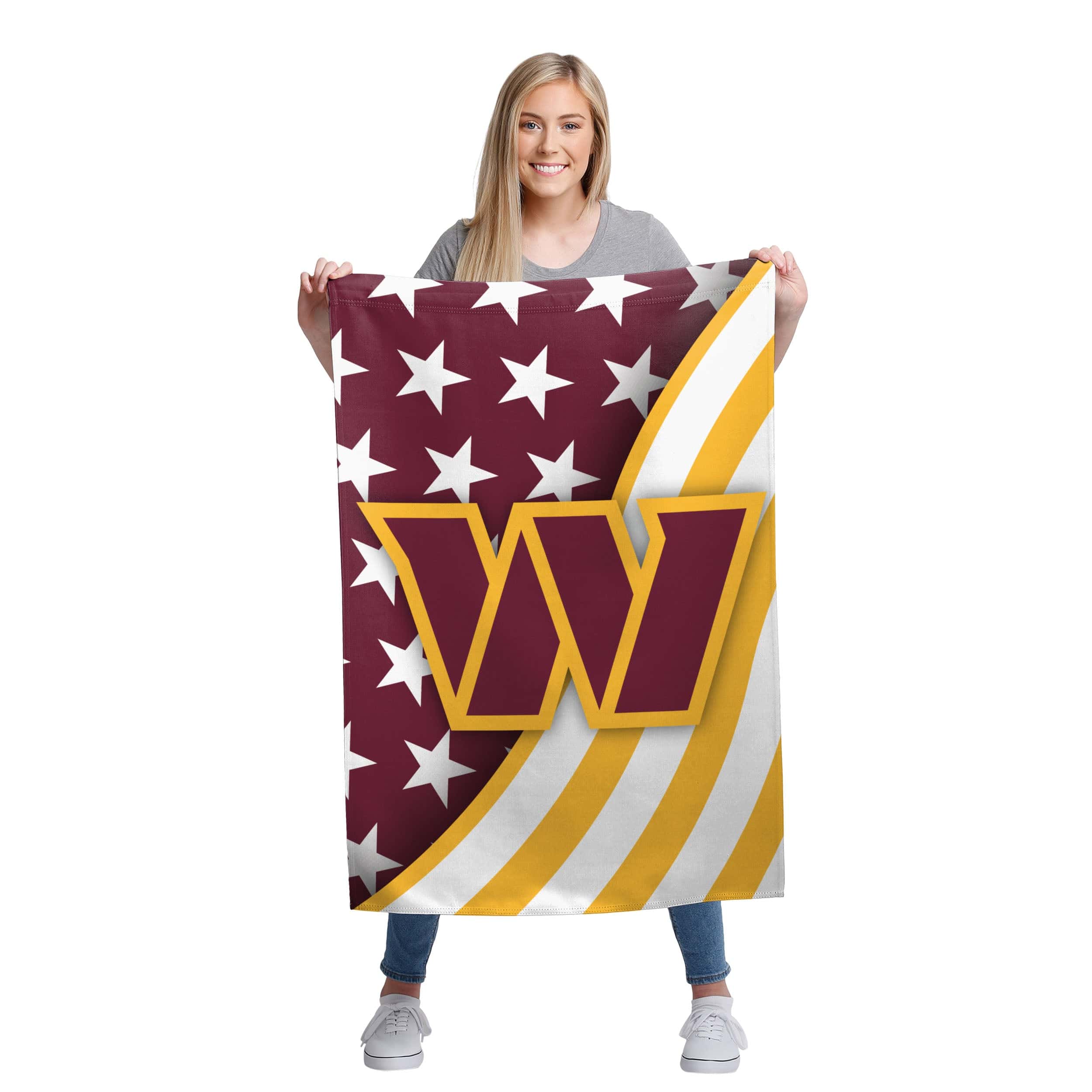 Washington Commanders NFL Americana Vertical Flag - Image 2