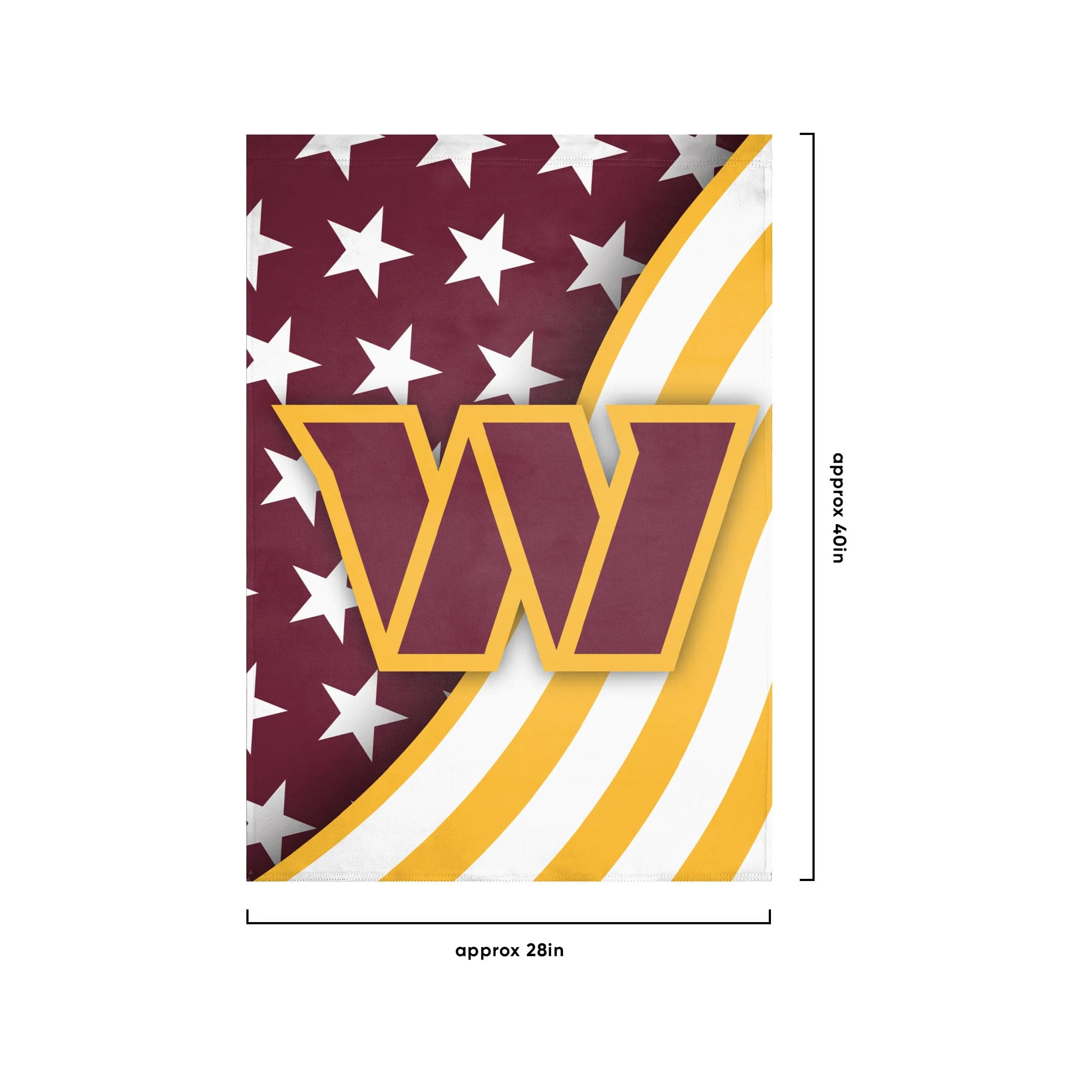Washington Commanders NFL Americana Vertical Flag - Image 3