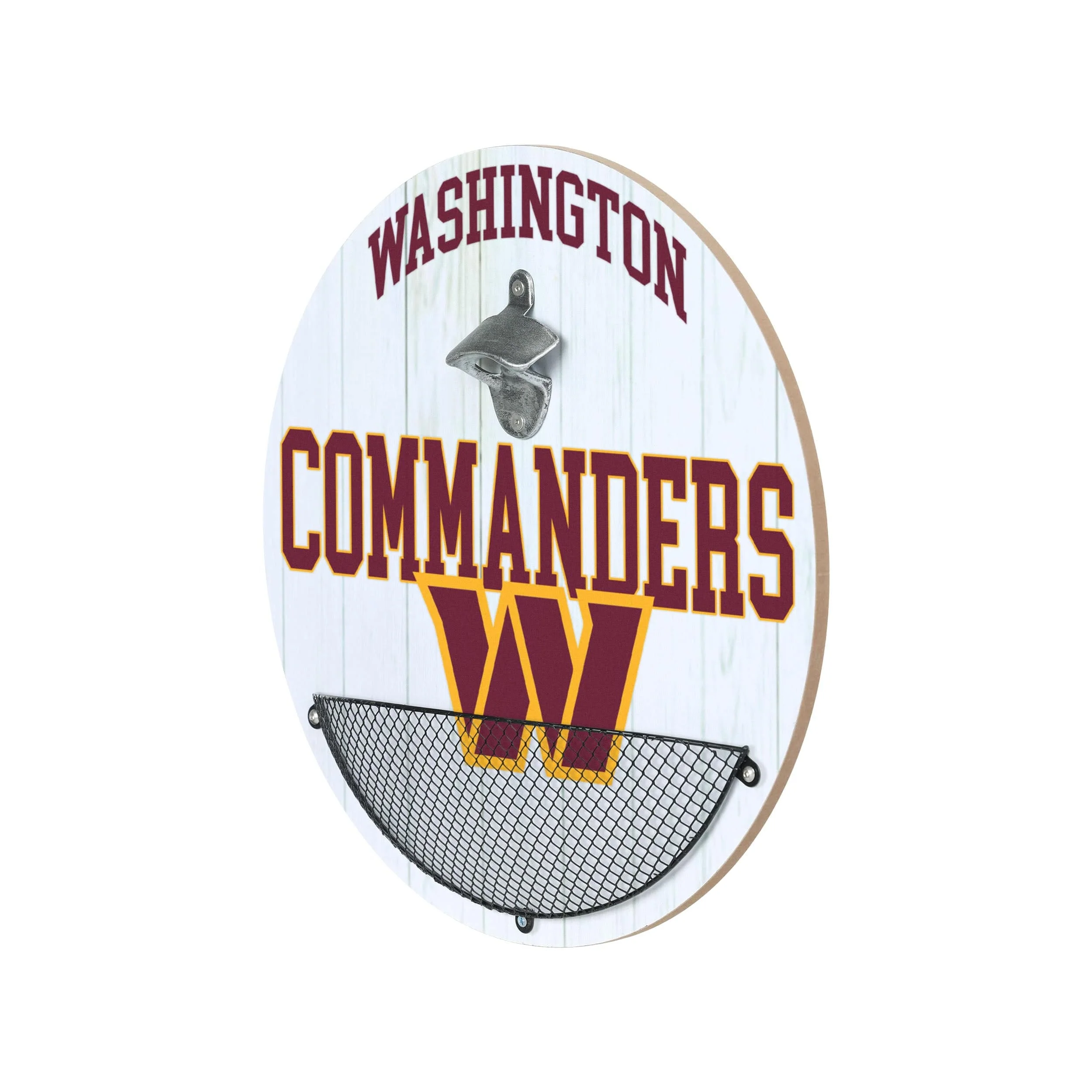 Washington Commanders NFL Bottle Opener Cap Catcher Wall Sign - Image 2