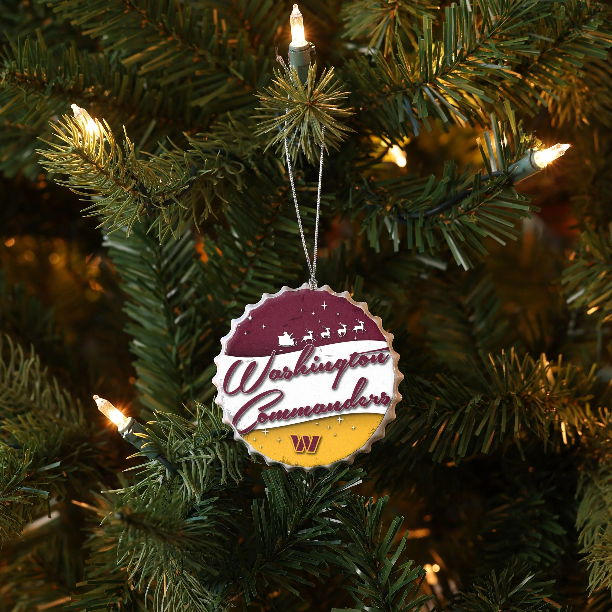 Washington Commanders NFL Bottlecap Sign Ornament - Image 3