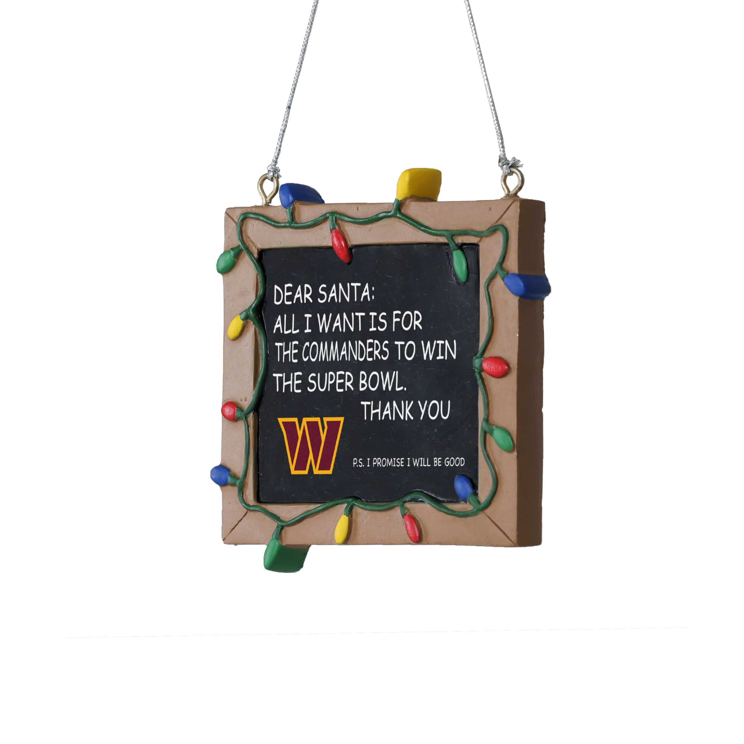 Washington Commanders NFL Chalkboard Sign Ornament - Image 2