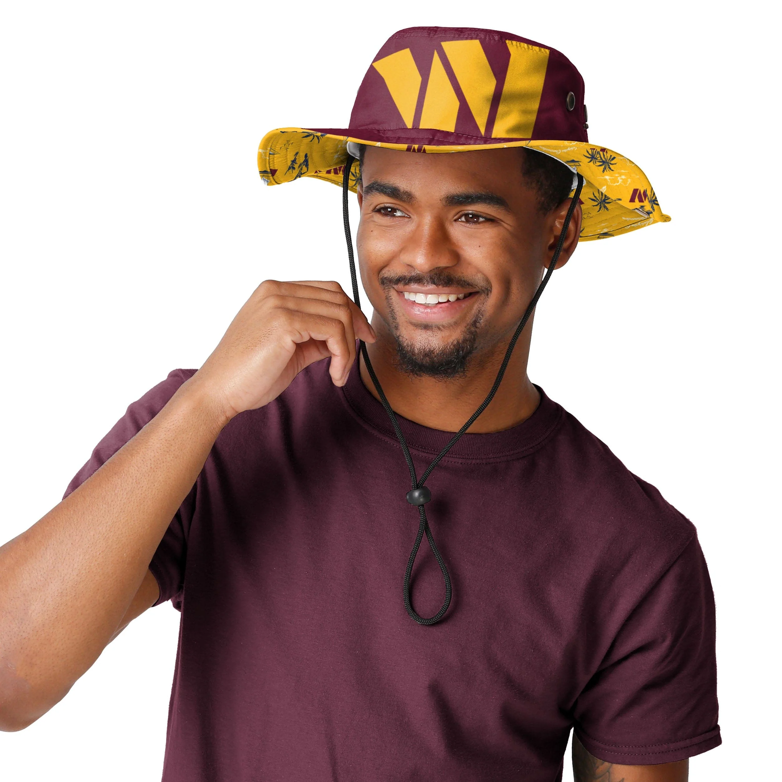 Washington Commanders NFL Cropped Big Logo Hybrid Boonie Hat - Image 5