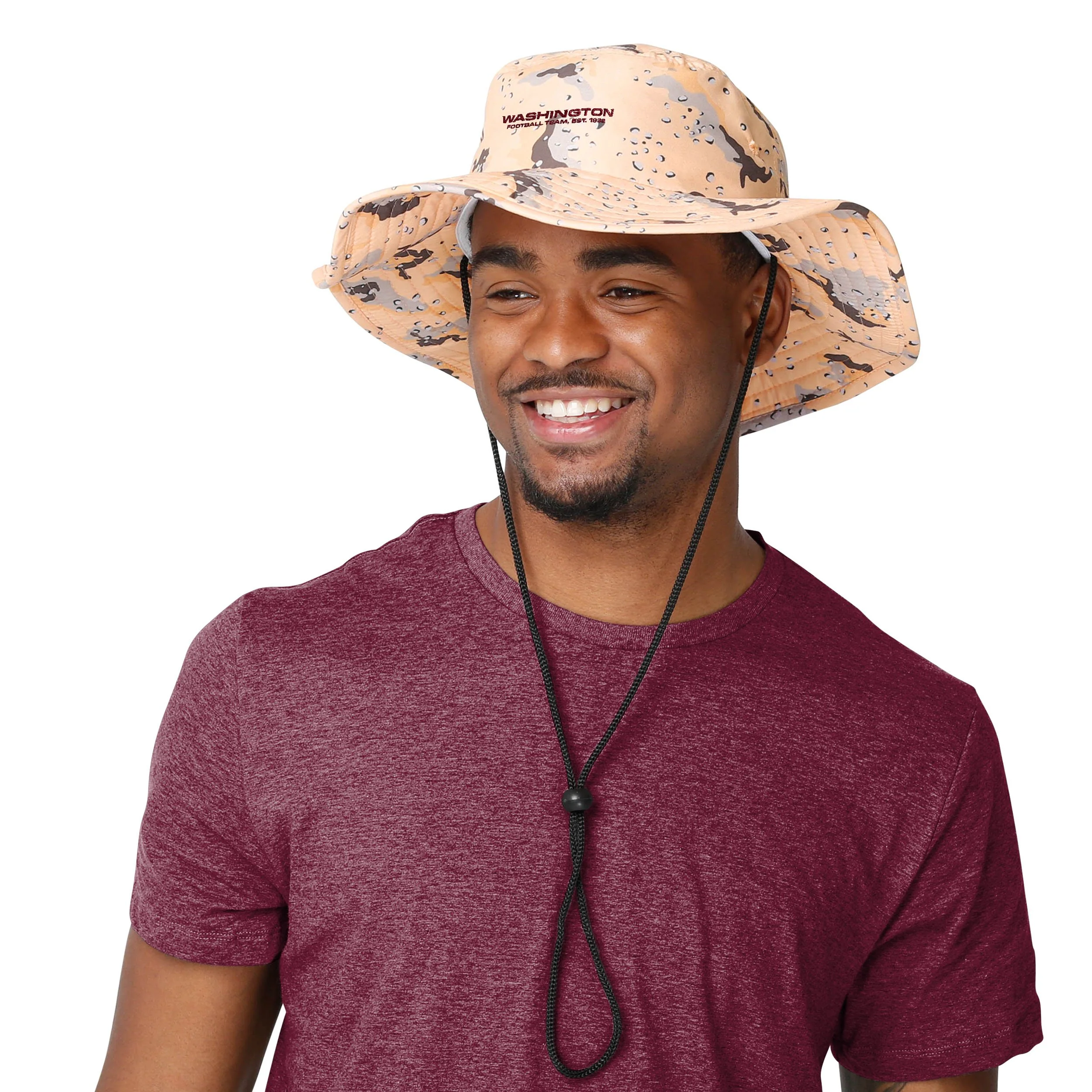 Washington Commanders NFL Dark Desert Camo Boonie Hat - Image 2