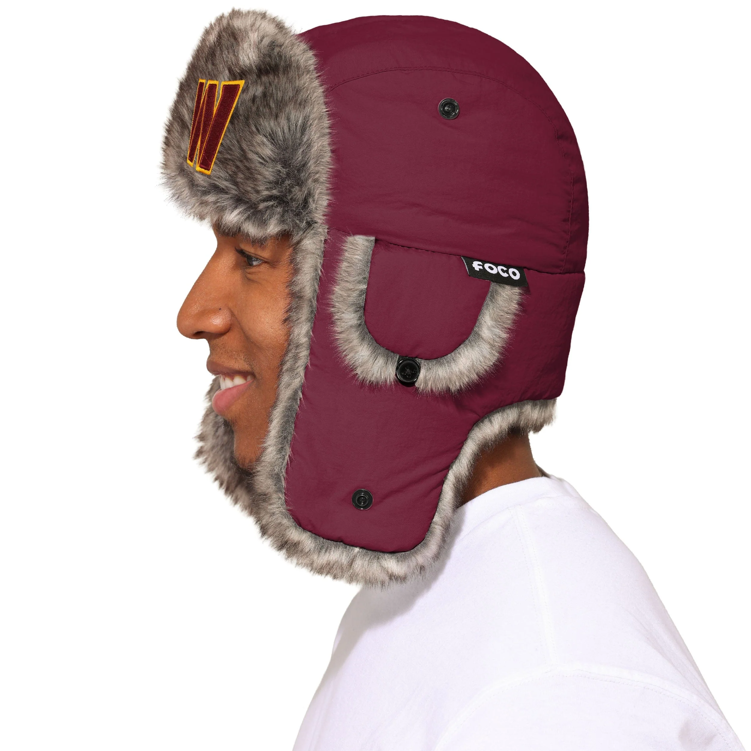 Washington Commanders NFL Faux Fur Trapper Hat - Image 2