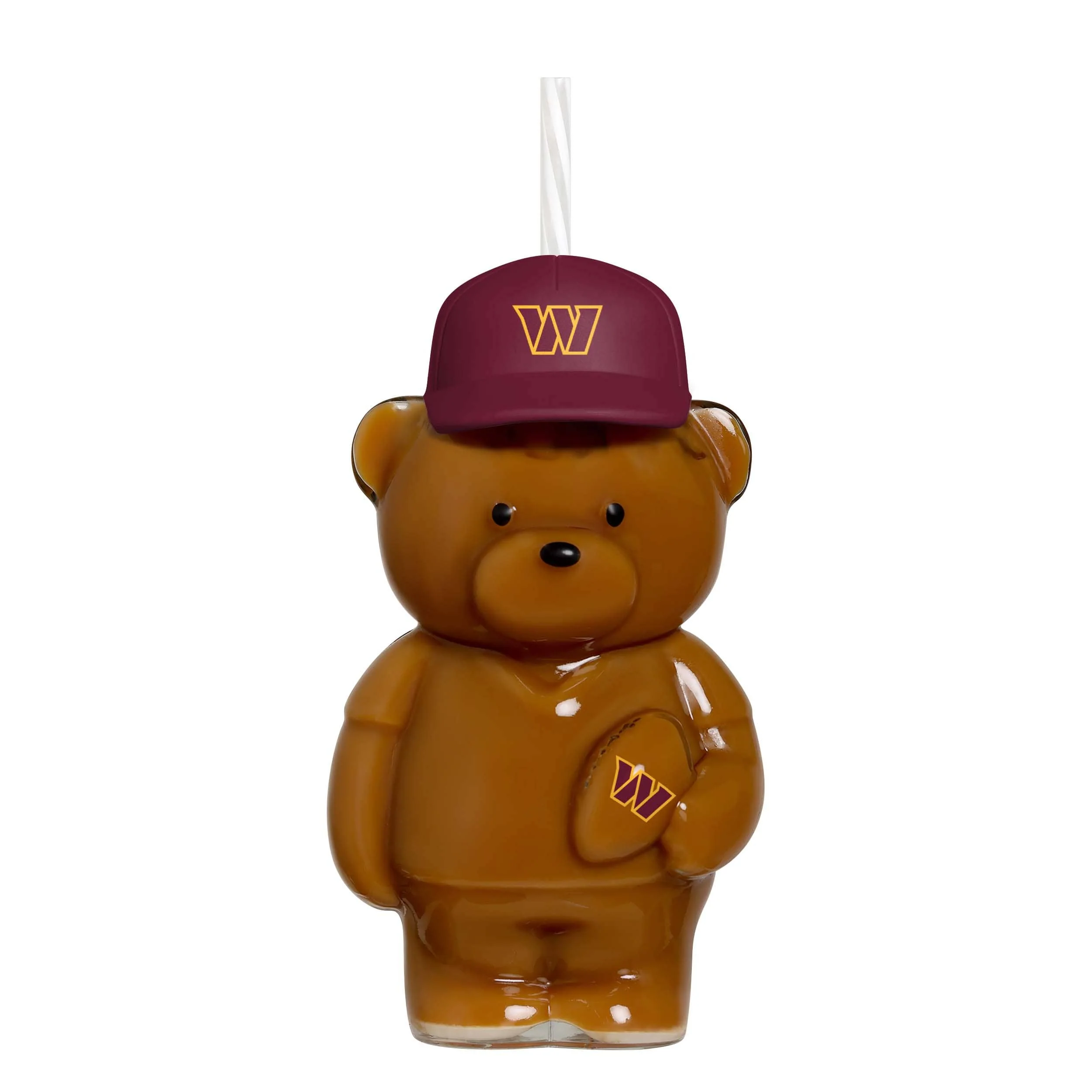 Washington Commanders NFL Glass Bear Tumbler (PREORDER - SHIPS LATE JUNE)