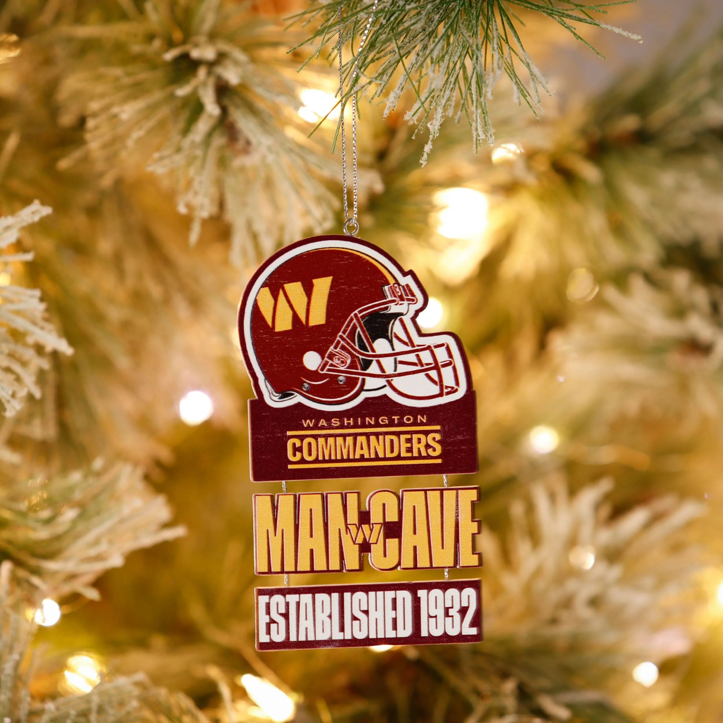 Washington Commanders NFL Mancave Sign Ornament - Image 3
