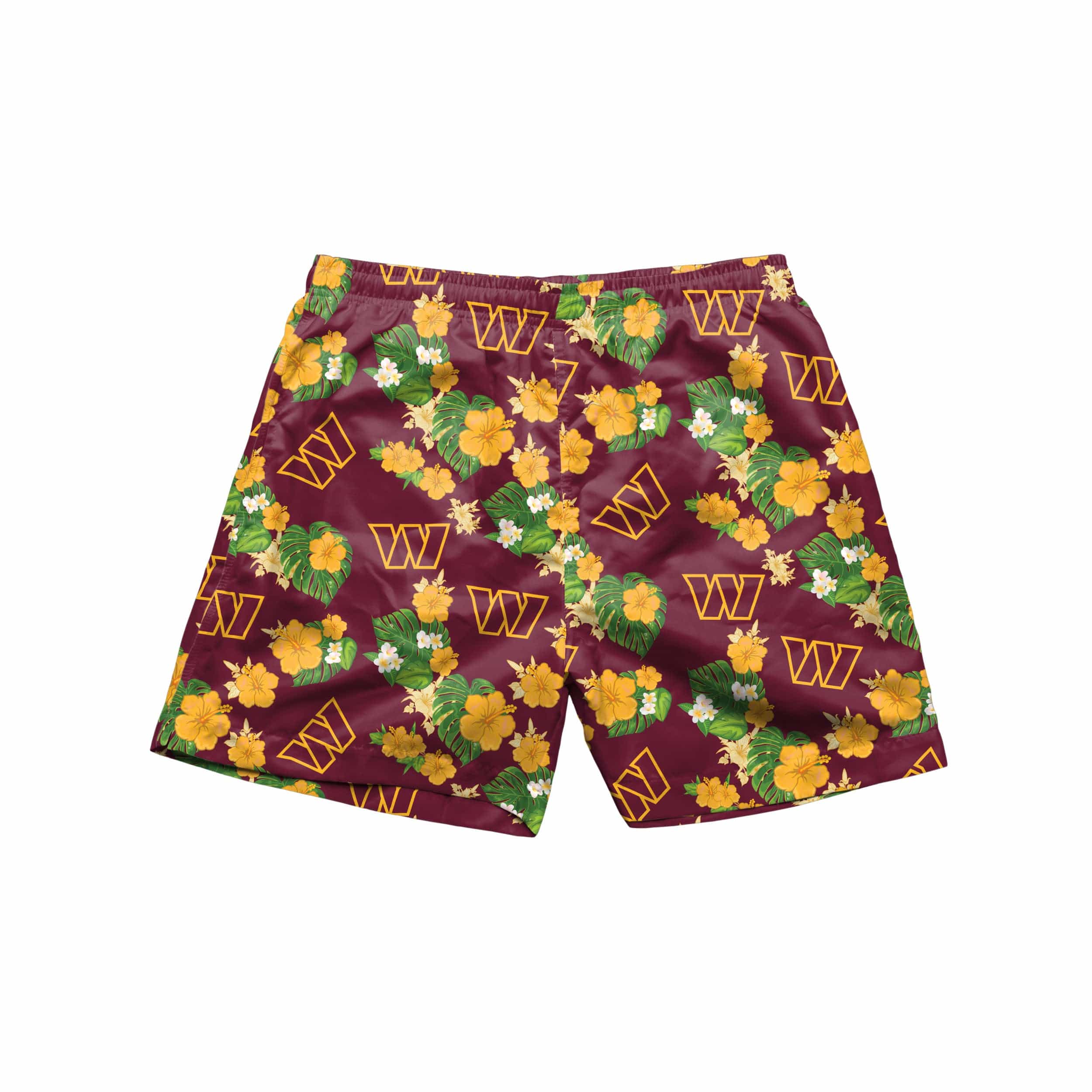Washington Commanders NFL Mens Floral Slim Fit 5.5" Swimming Trunks - Image 4