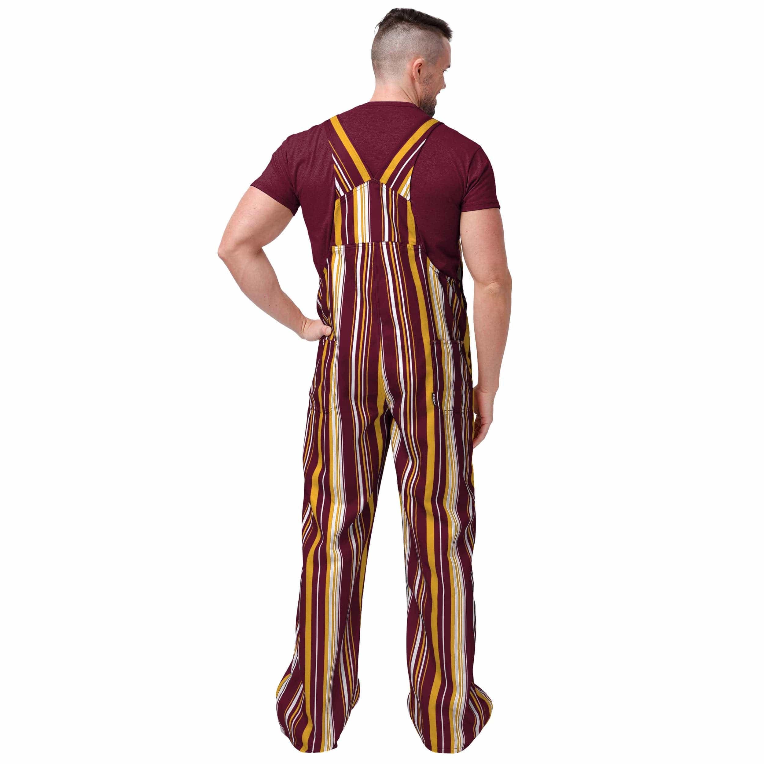 Washington Commanders NFL Mens Hyper Stripe Bib Overalls - Image 2