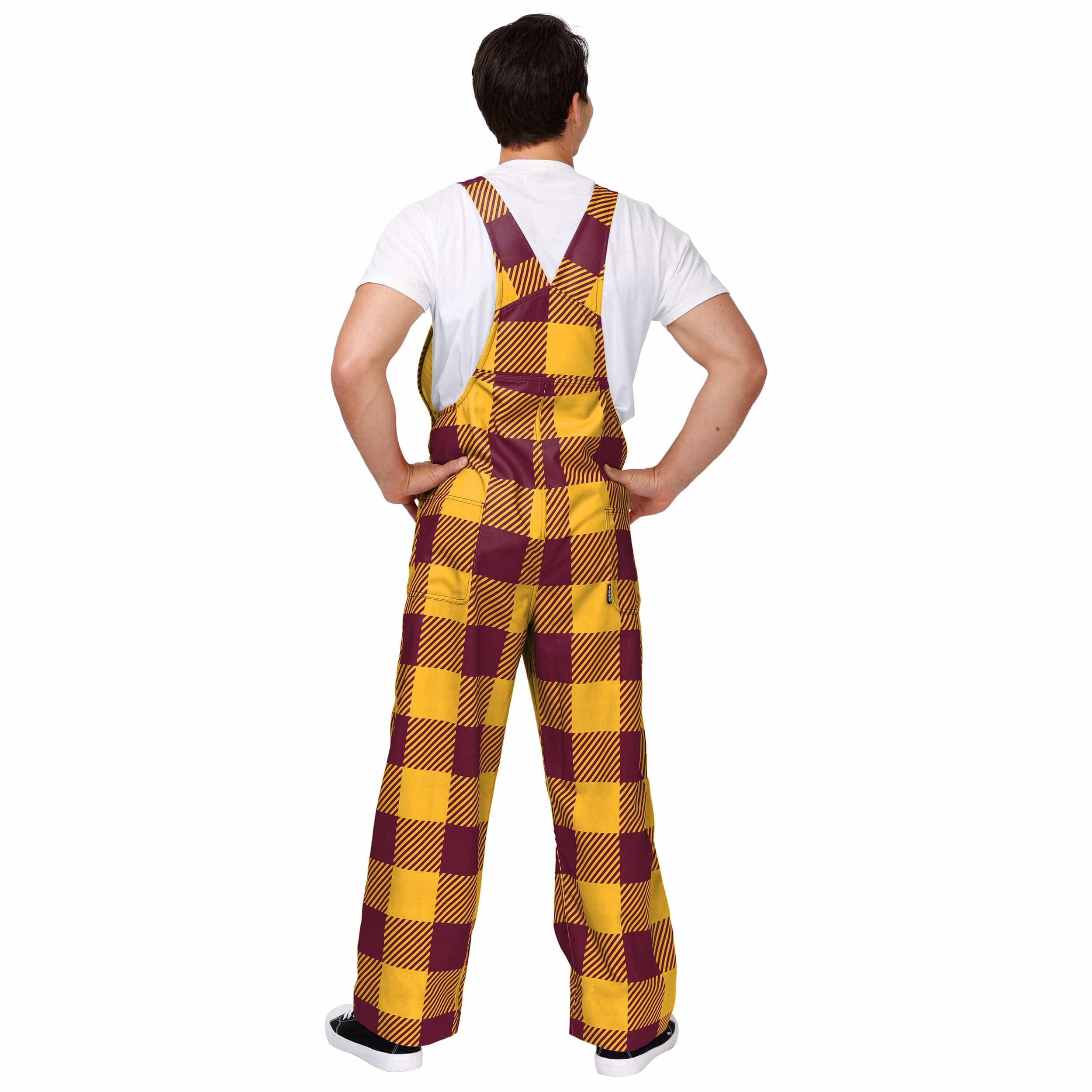 Washington Commanders NFL Mens Plaid Bib Overalls - Image 2