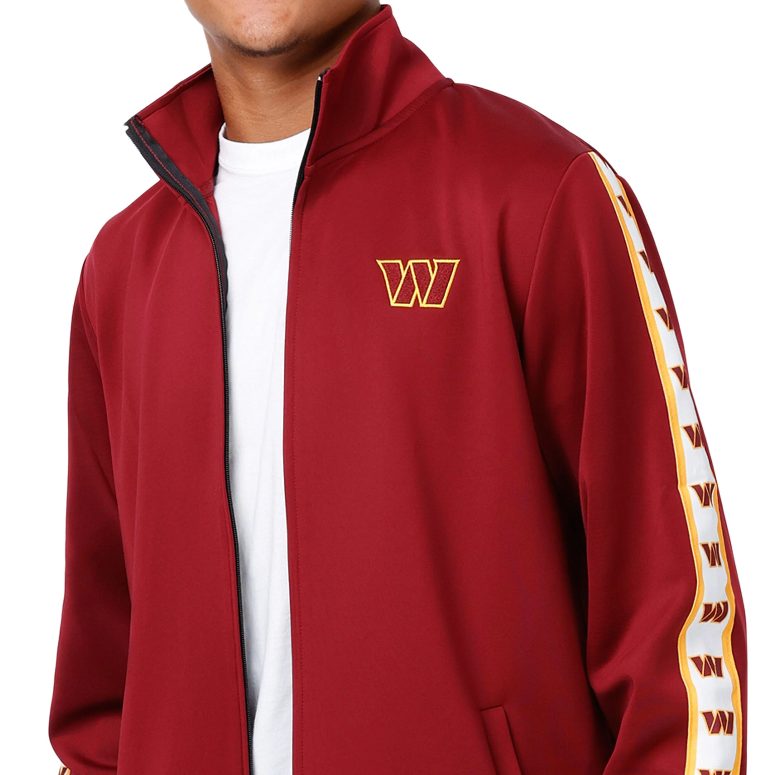 Washington Commanders NFL Mens Stripe Logo Track Jacket - Image 3
