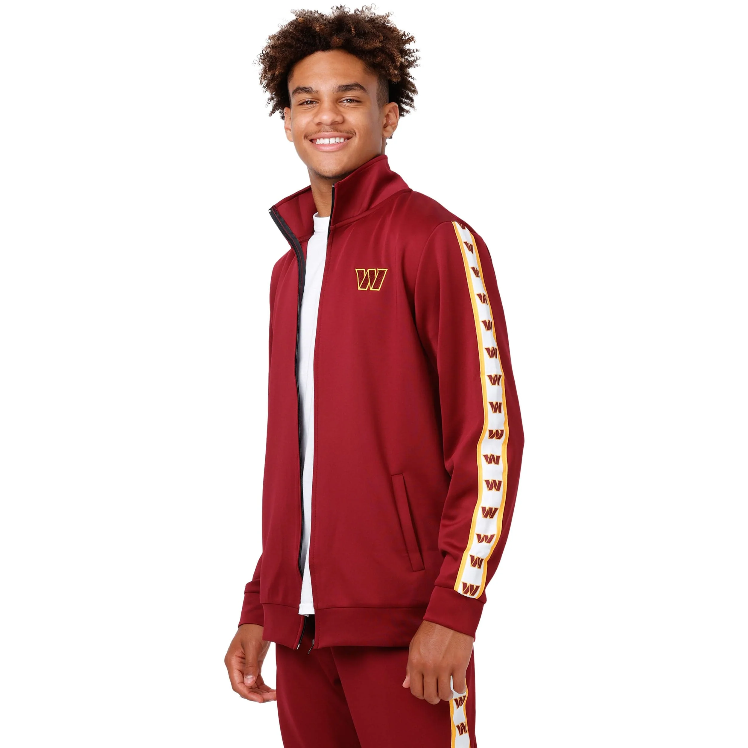 Washington Commanders NFL Mens Stripe Logo Track Jacket - Image 5