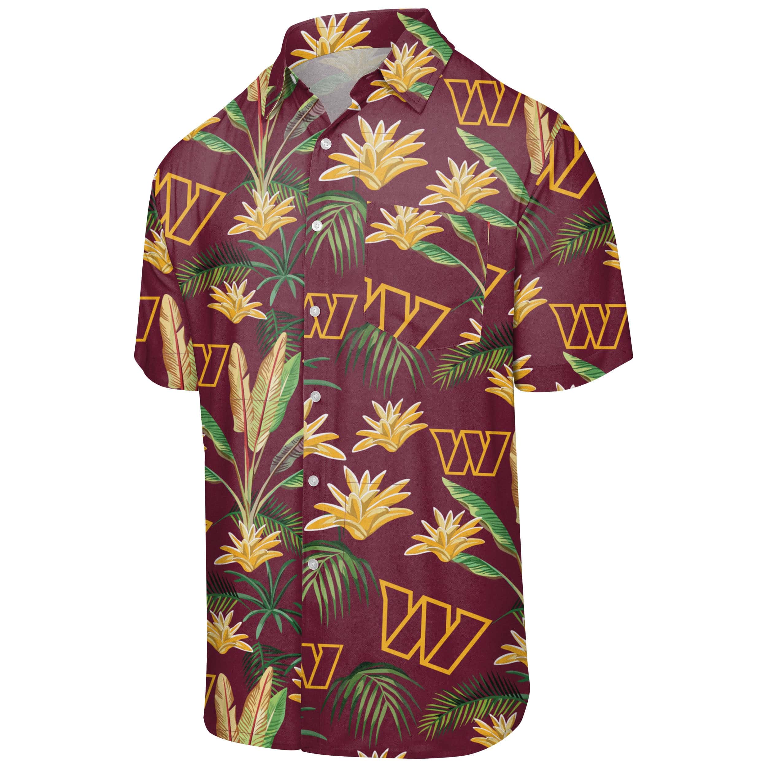 Washington Commanders NFL Mens Victory Vacay Button Up Shirt - Image 5