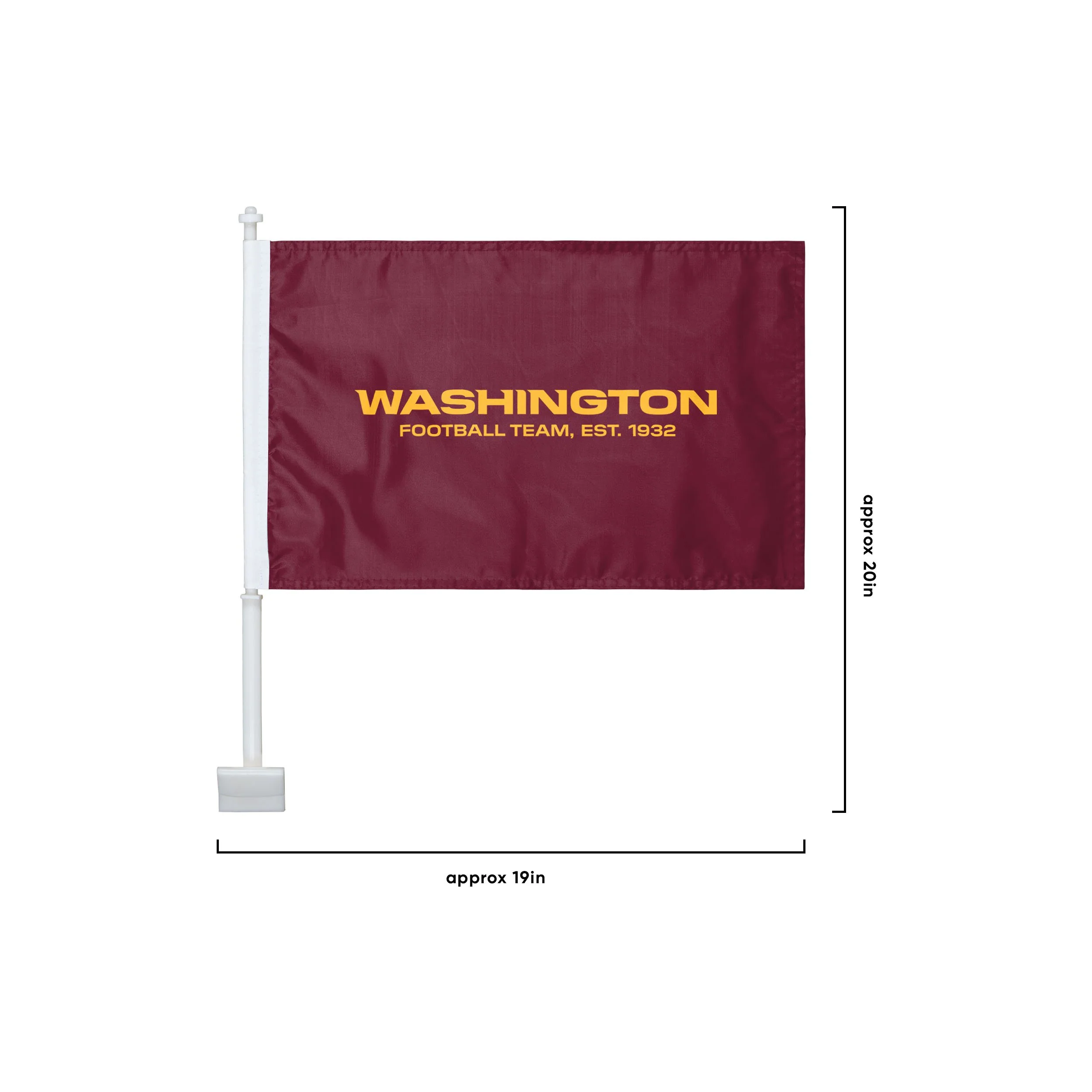 Washington Commanders NFL Original 2 Pack Solid Car Flag - Image 3