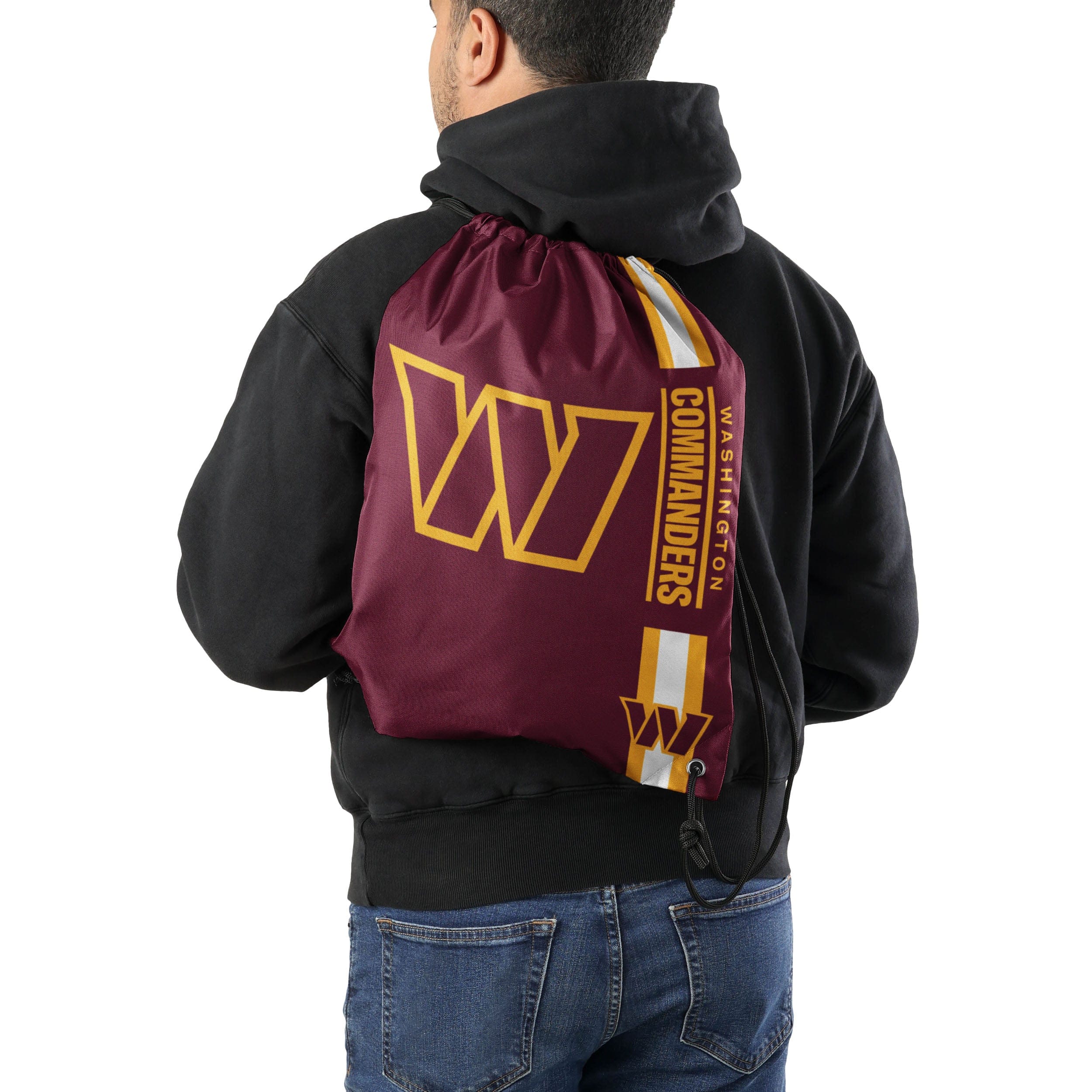 Washington Commanders NFL Original Big Logo Drawstring Backpack - Image 2