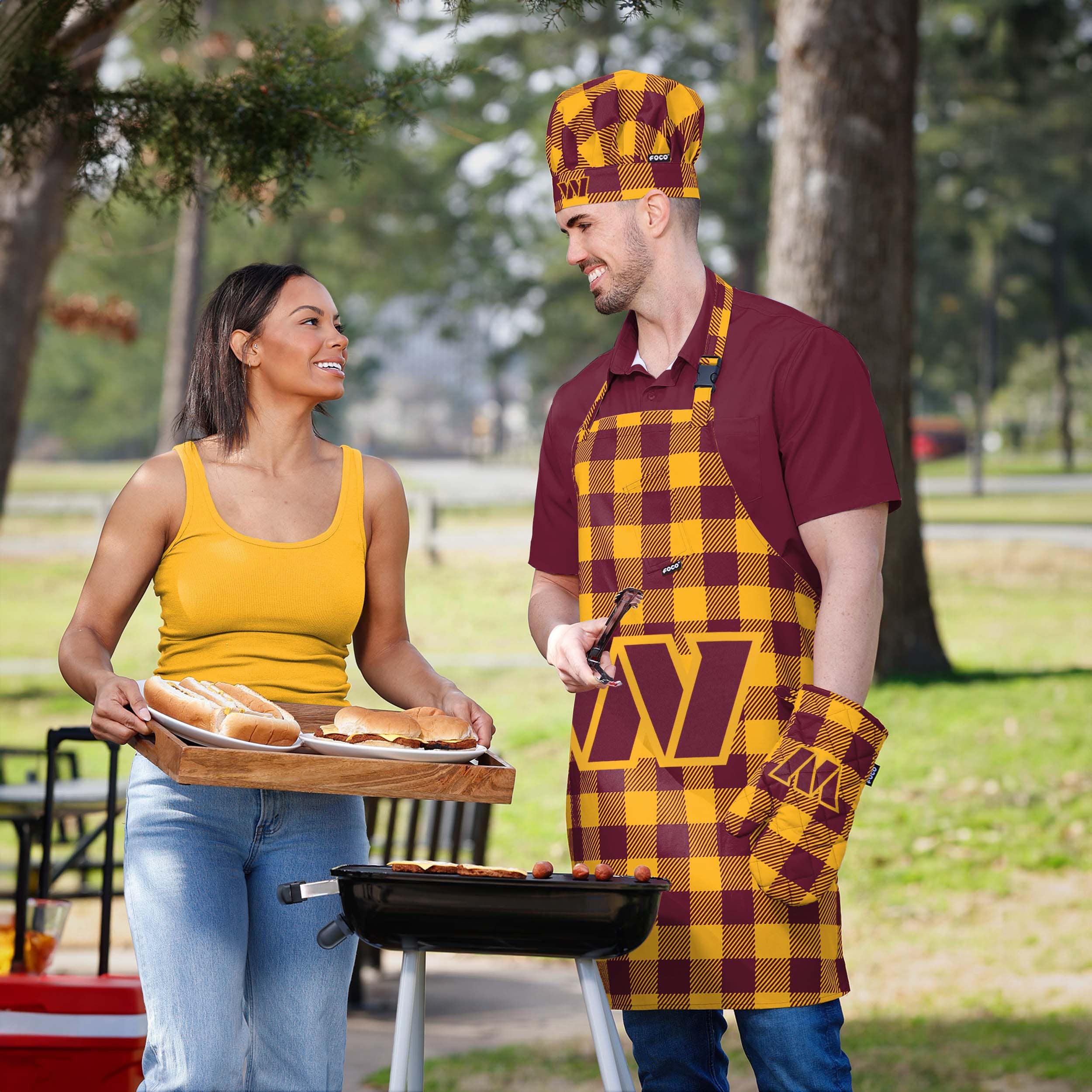 Washington Commanders NFL Plaid Chef Set - Image 5