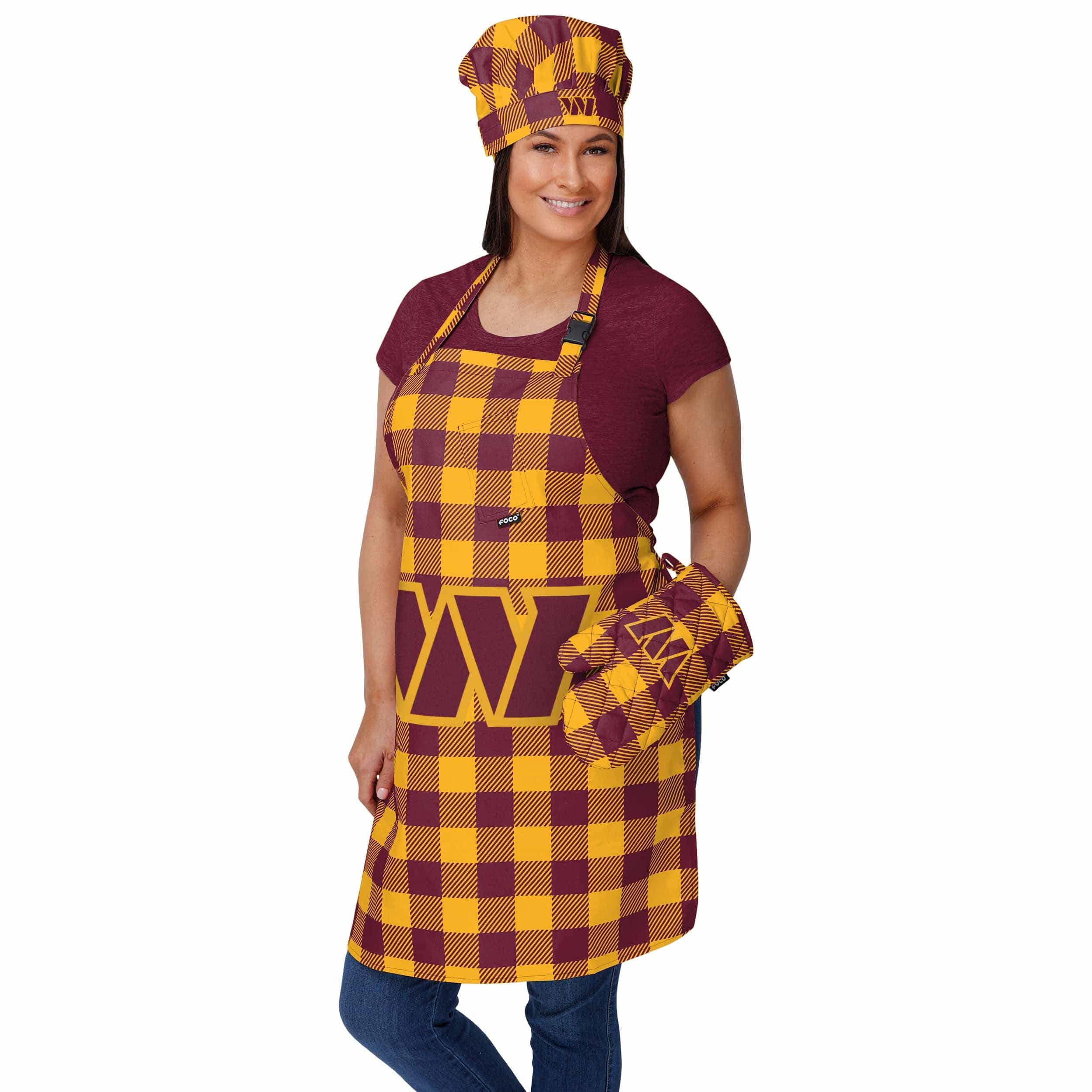 Washington Commanders NFL Plaid Oven Mitt - Image 2