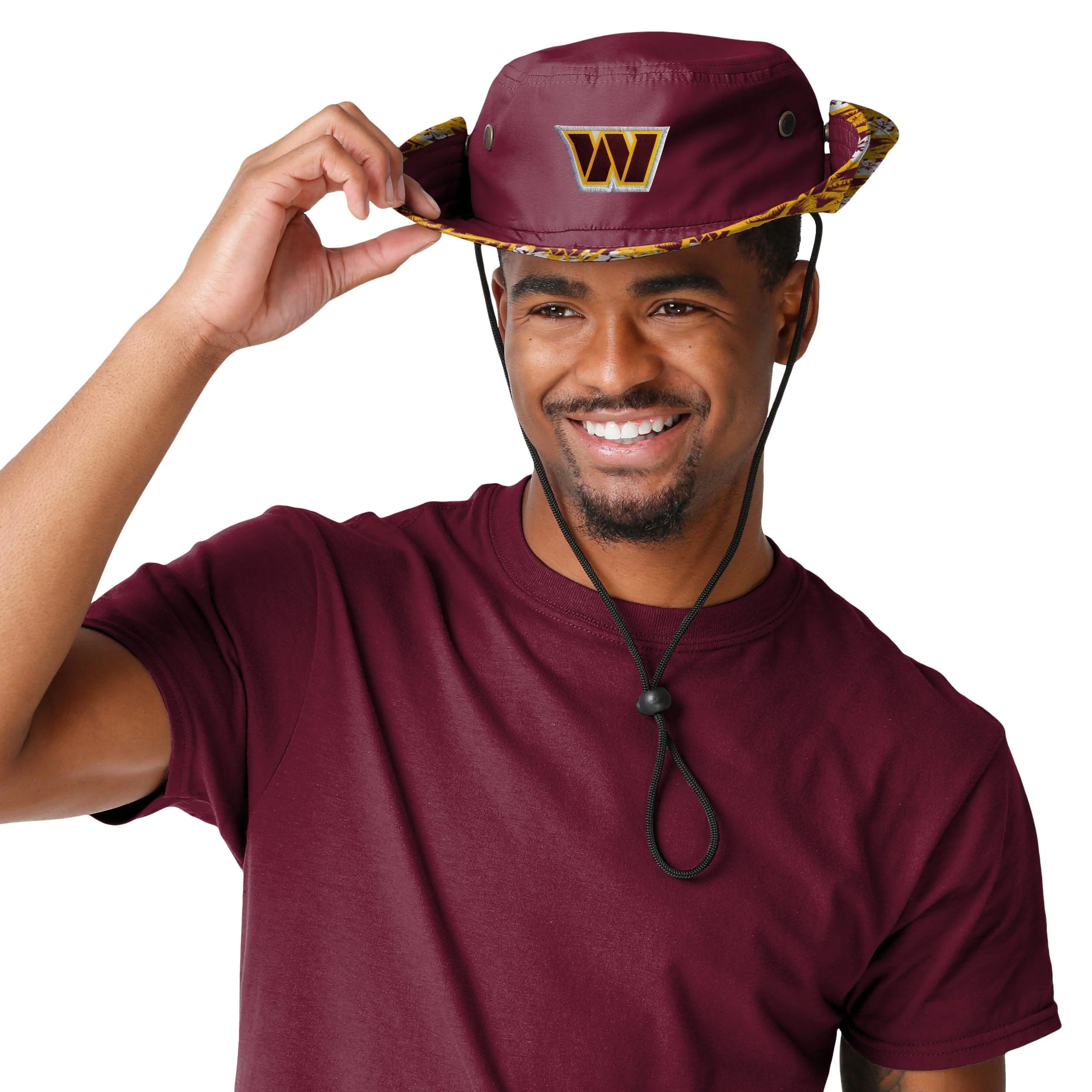 Washington Commanders NFL Solid Hybrid Boonie Hat - Image 3