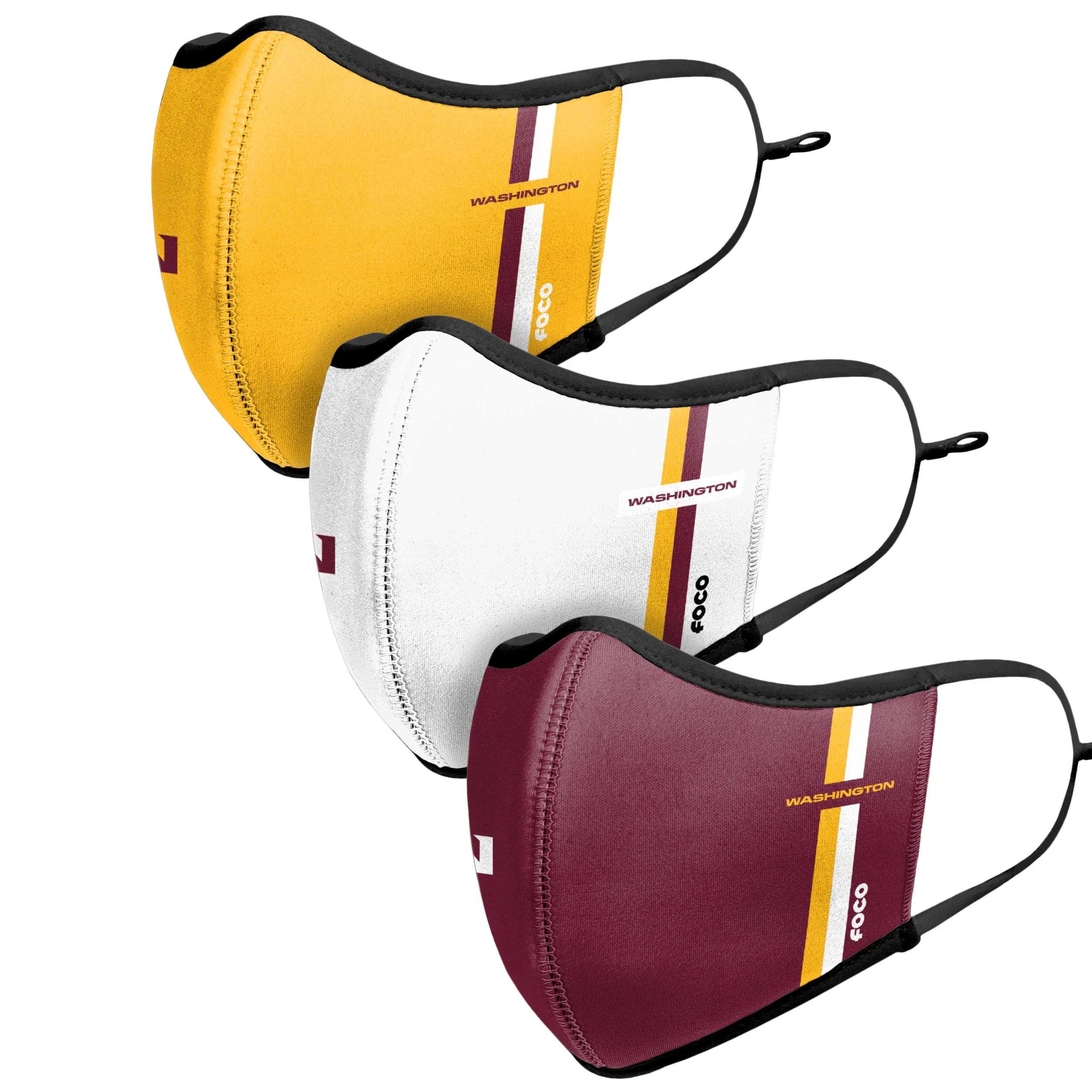 Washington Commanders NFL Sport 3 Pack Face Cover - Image 4
