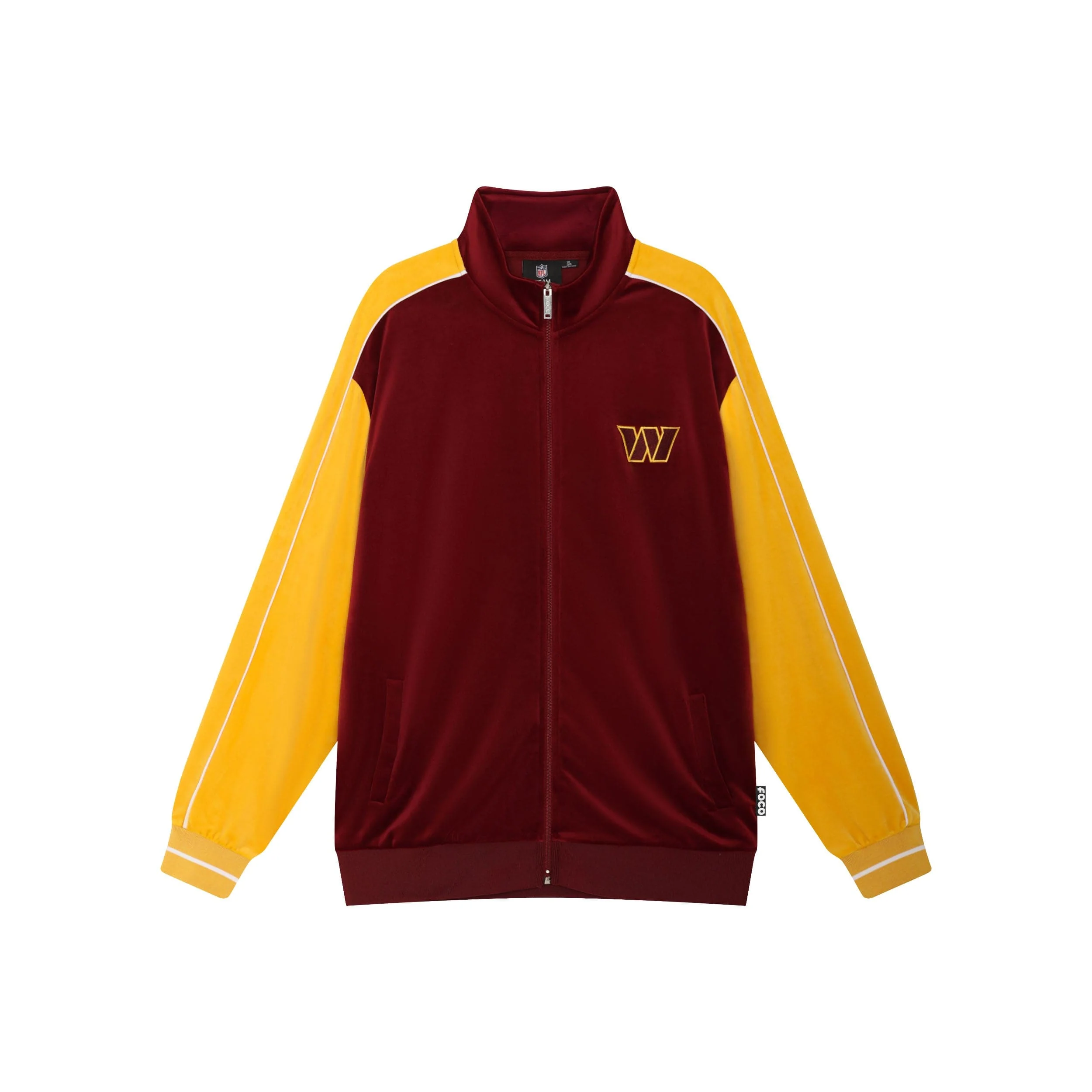 Washington Commanders NFL Two Tone Velour Zip Up Top - Image 6